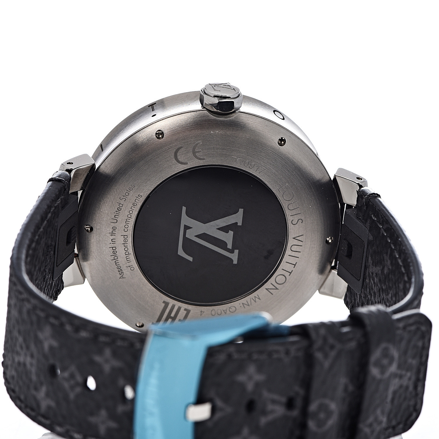 LOUIS VUITTON Stainless Steel Monogram Eclipse Tambour Horizon 42mm Smartwatch 533217