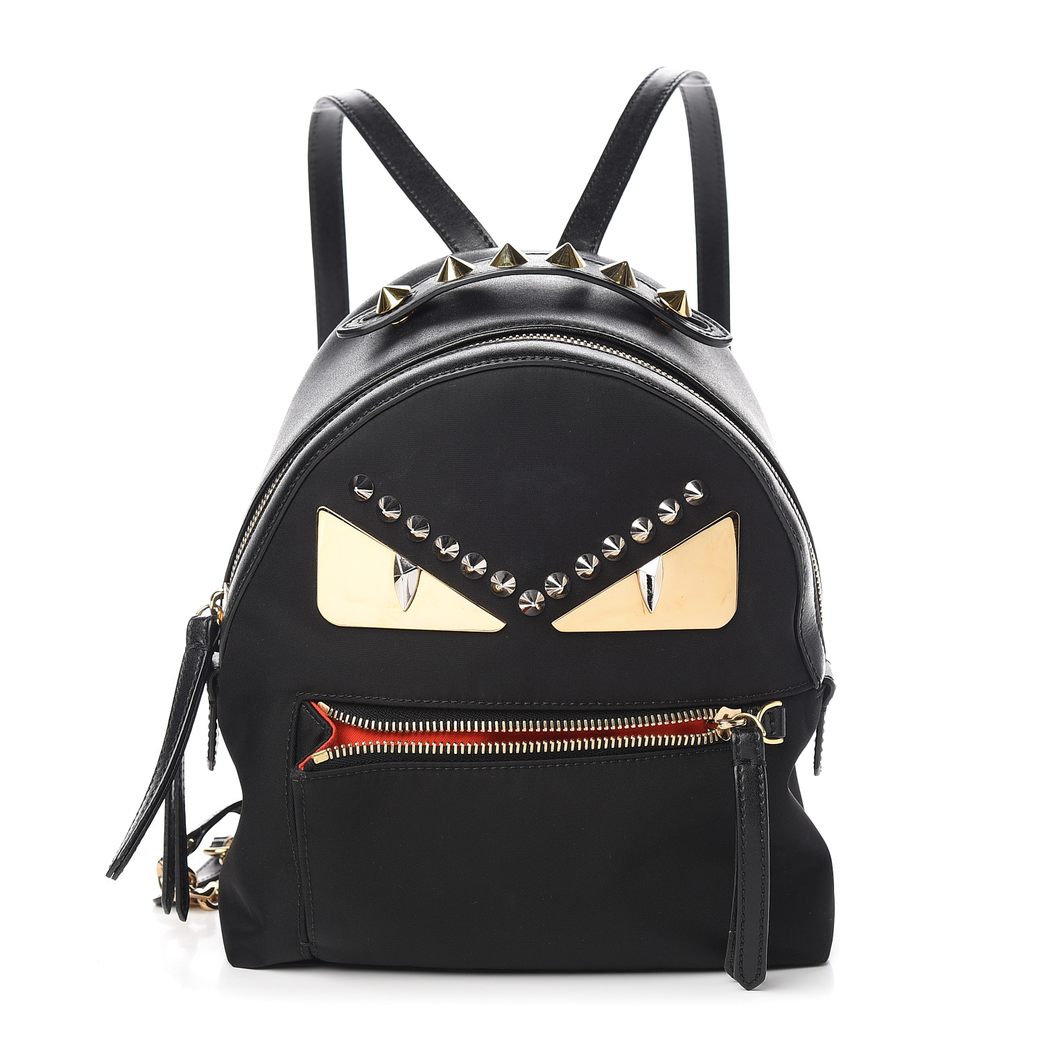 black studded mini backpack