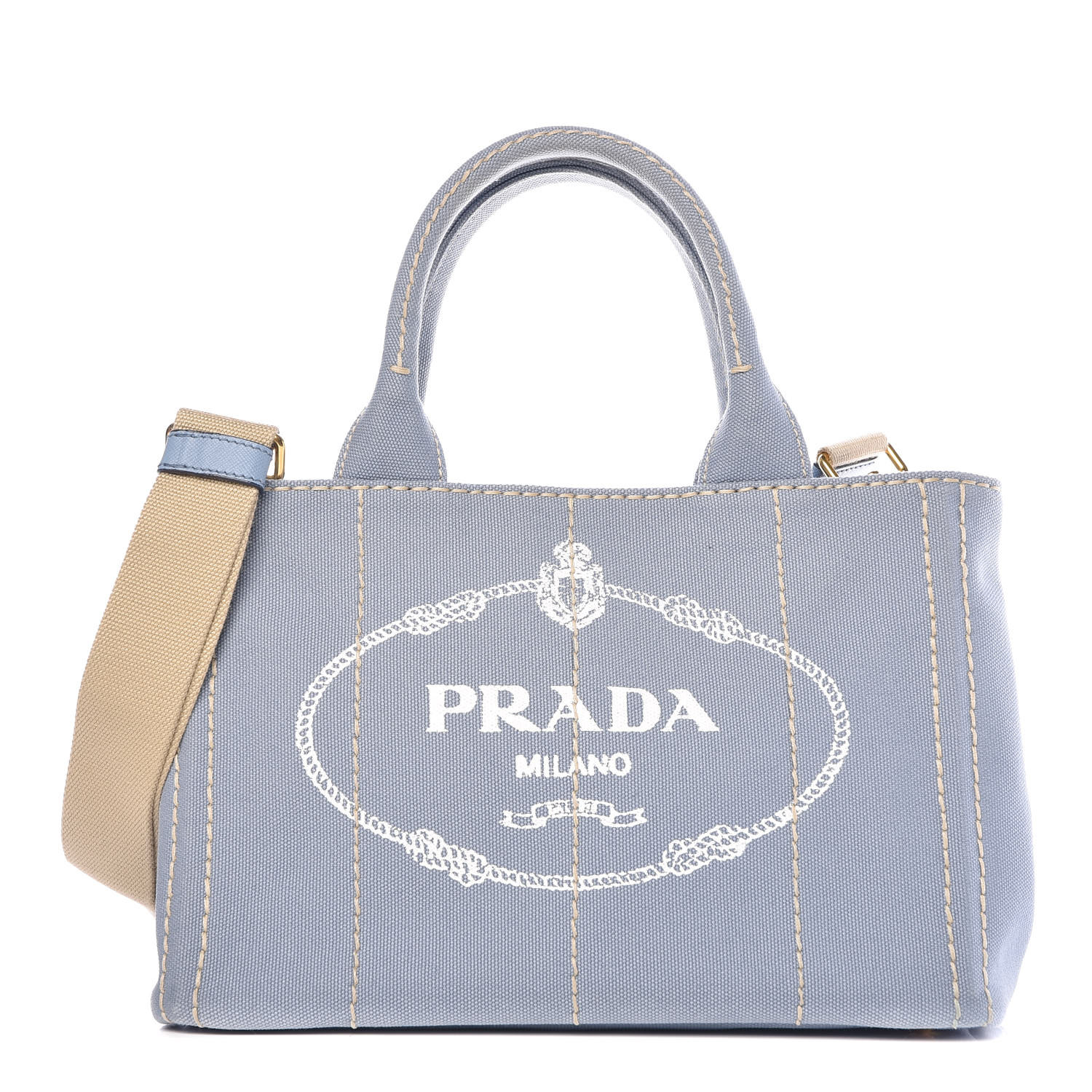 prada logo tote
