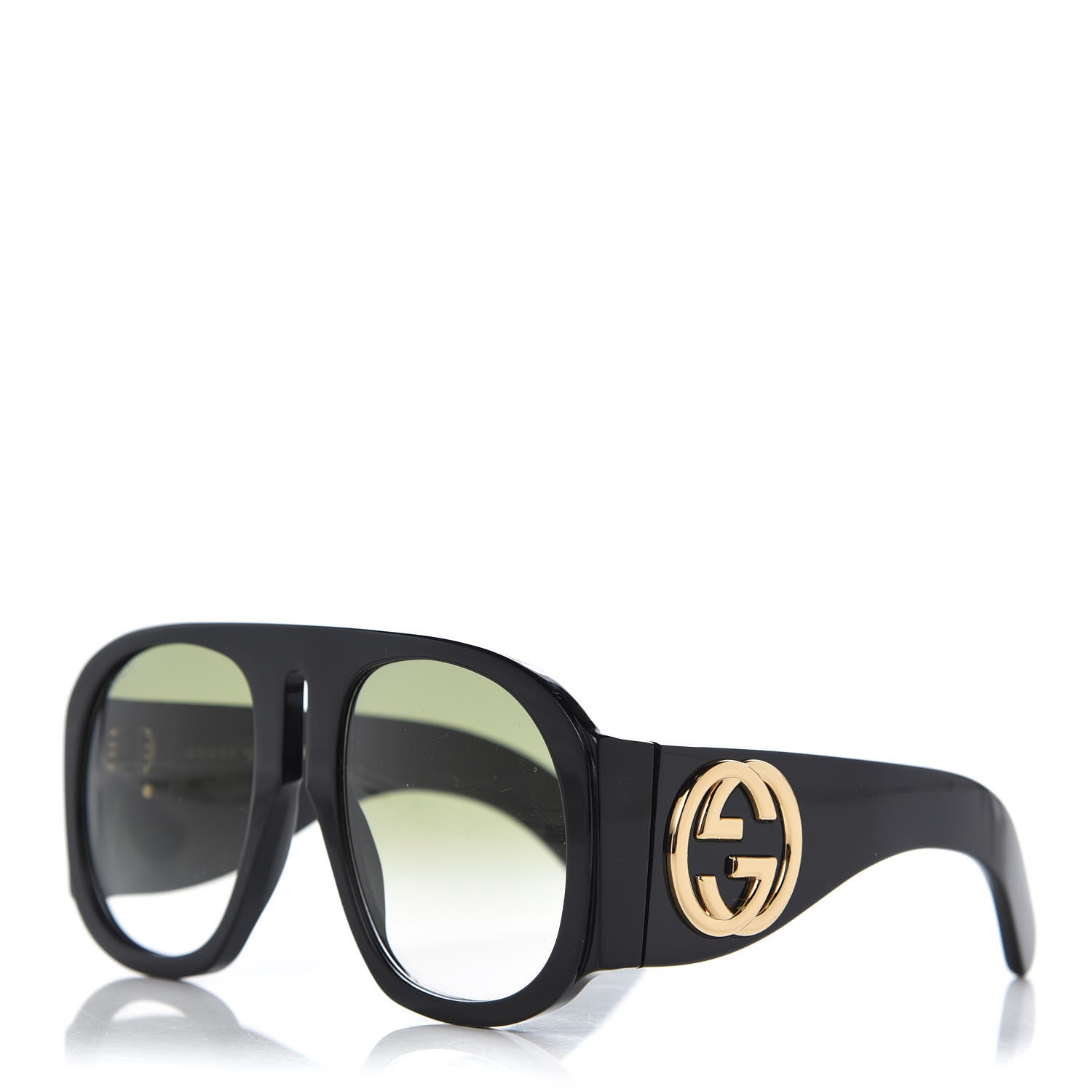 oversized black aviators