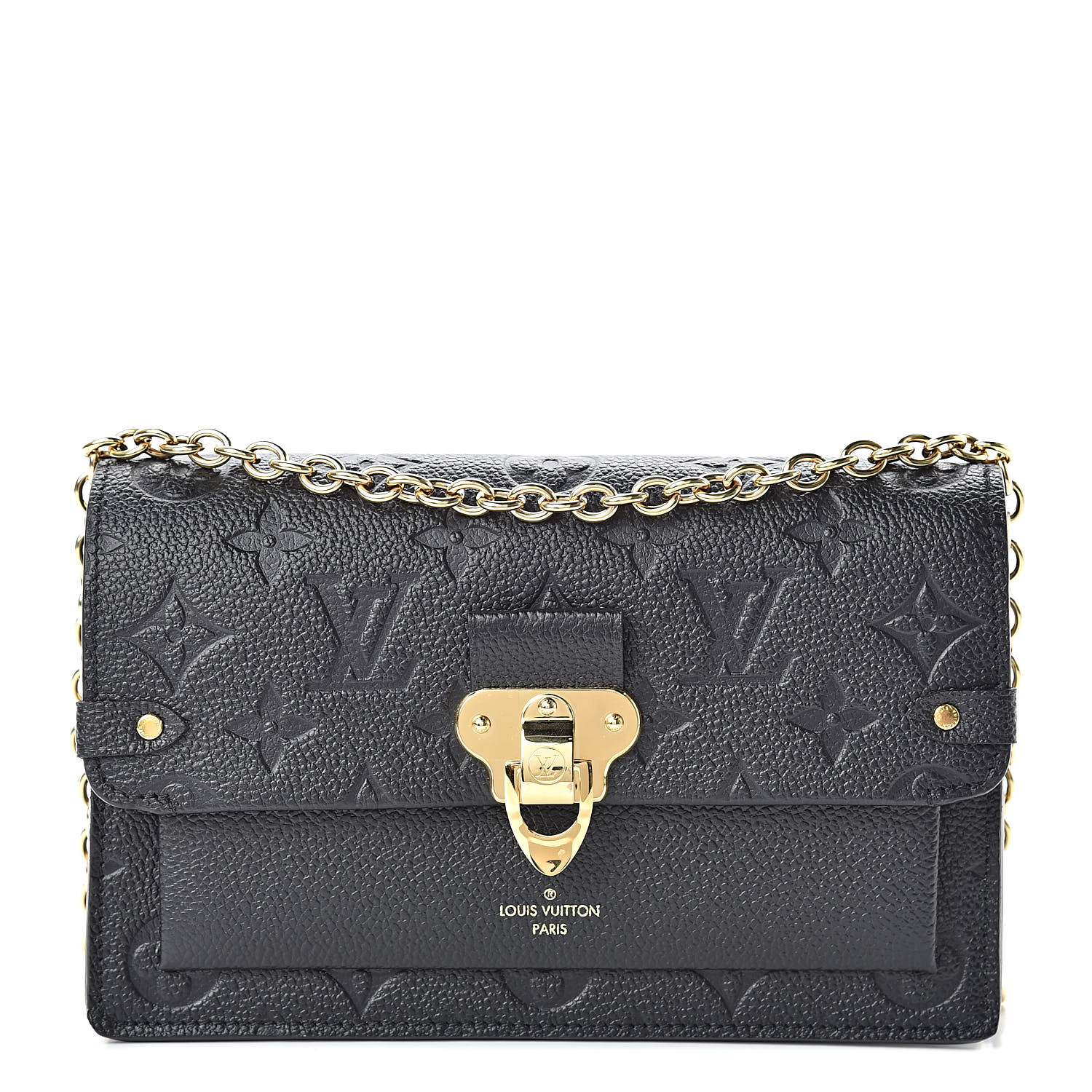 LOUIS VUITTON Empreinte Vavin Chain Wallet Black 507533