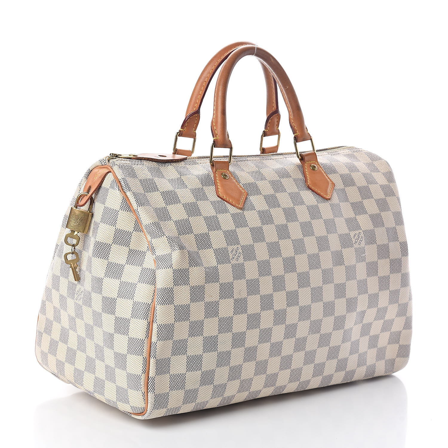 Louis Vuitton Damier Azur Canvas Speedy 35 Bag at 1stDibs