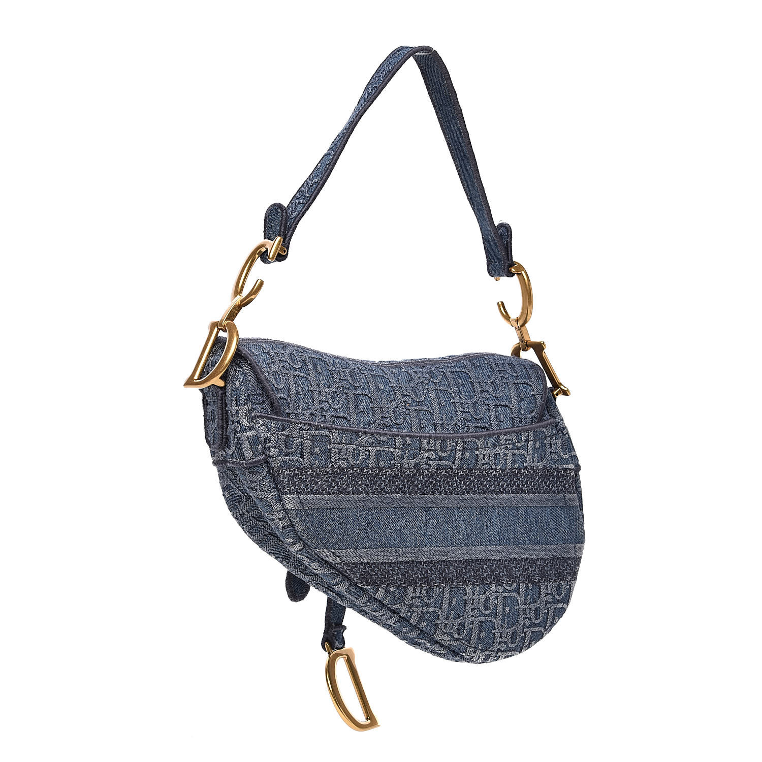 christian dior oblique saddle bag blue