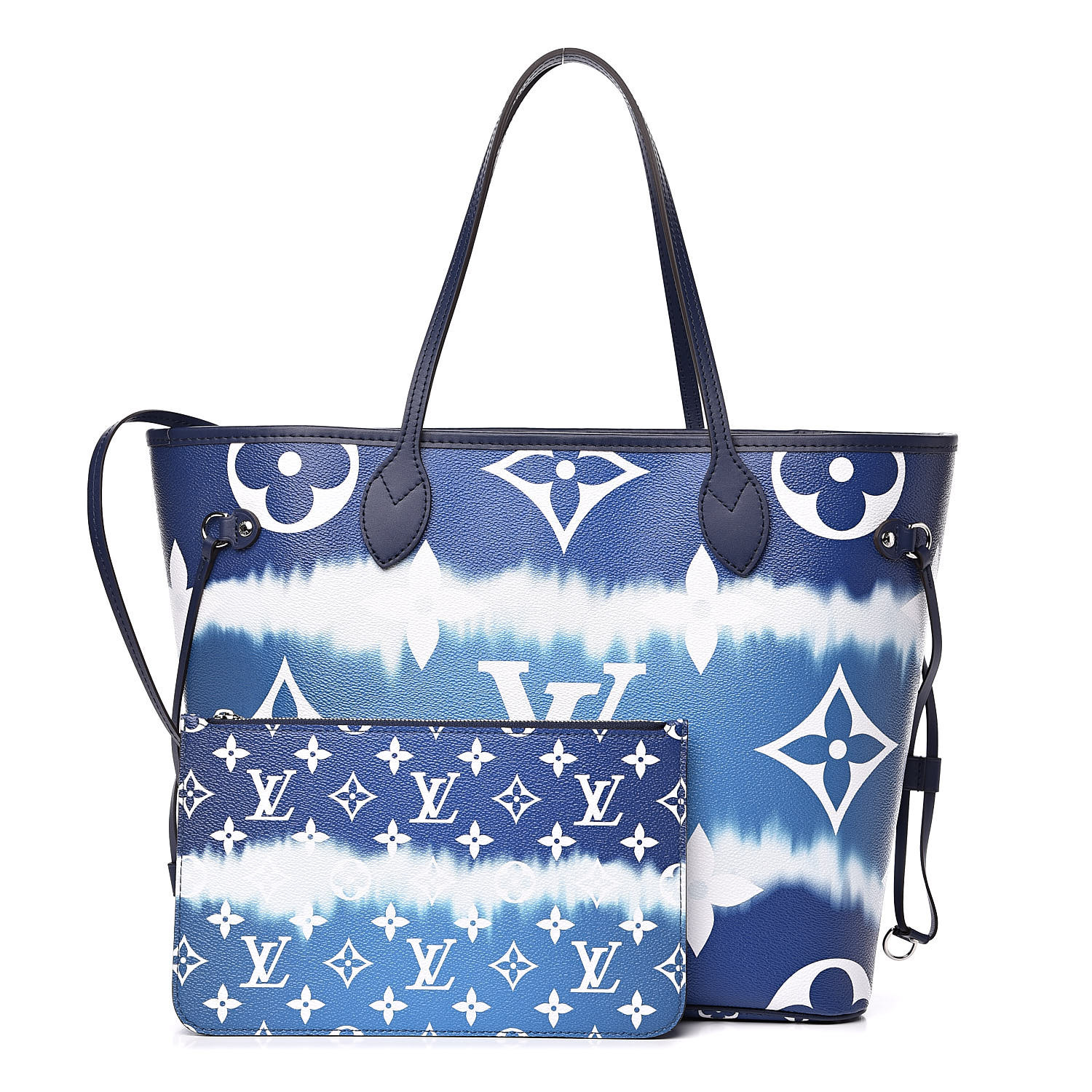 louis vuitton neverfull escale LOUIS VUITTON Monogram Escale Neverfull MM Bleu 521653
