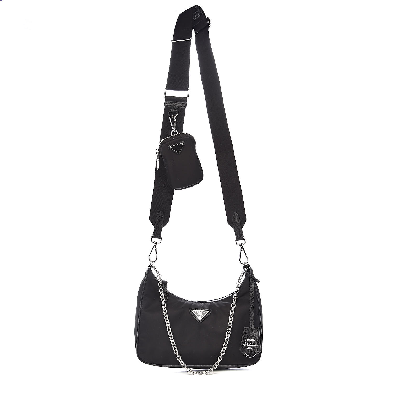 prada nylon handbags black 