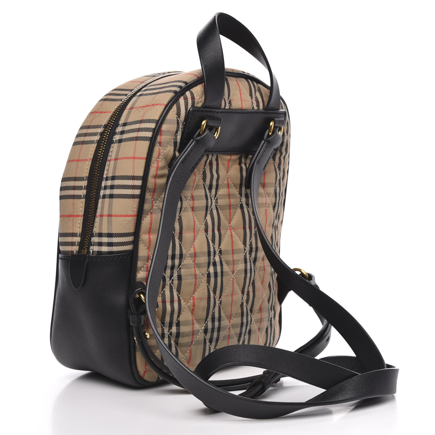 BURBERRY Smooth Calfskin 1983 Knight Check Link Backpack Black 659315 ...