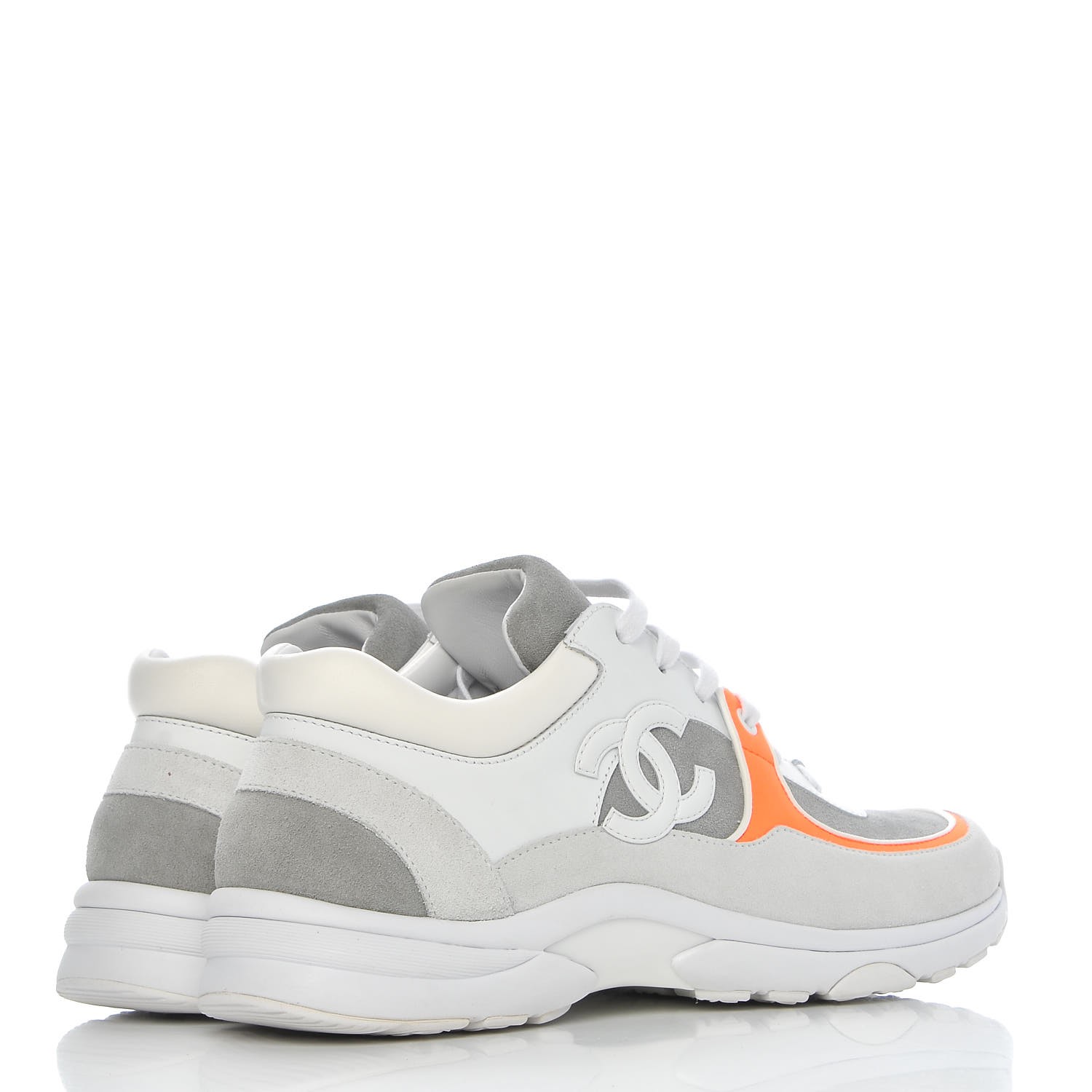 chanel calfskin womens logo sneakers