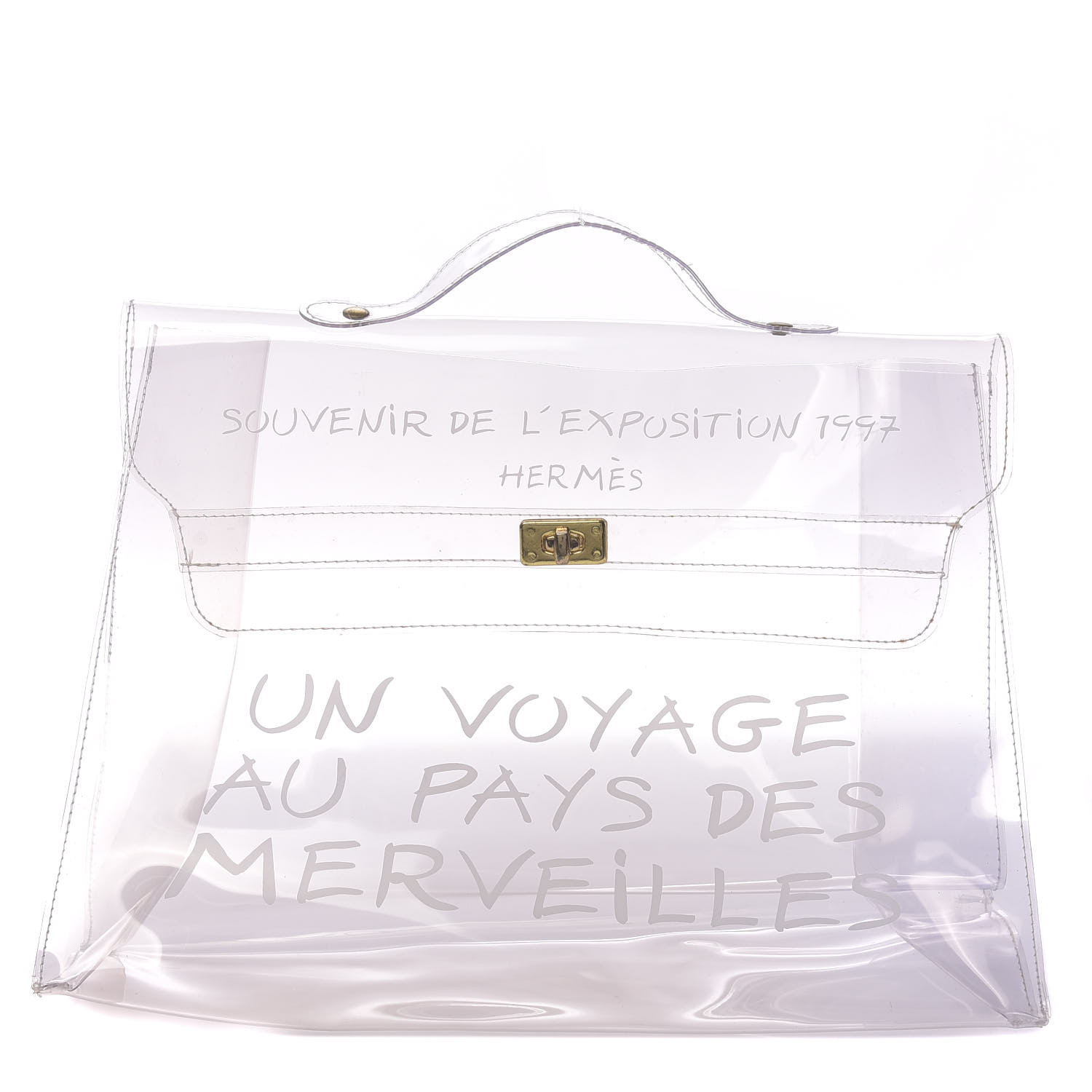 hermes kelly transparent bag