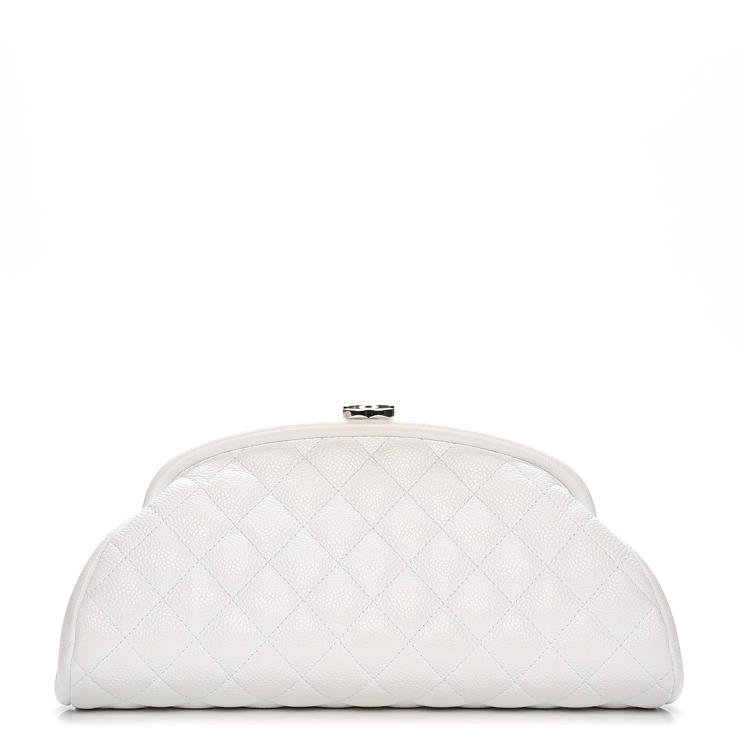 chanel white clutch