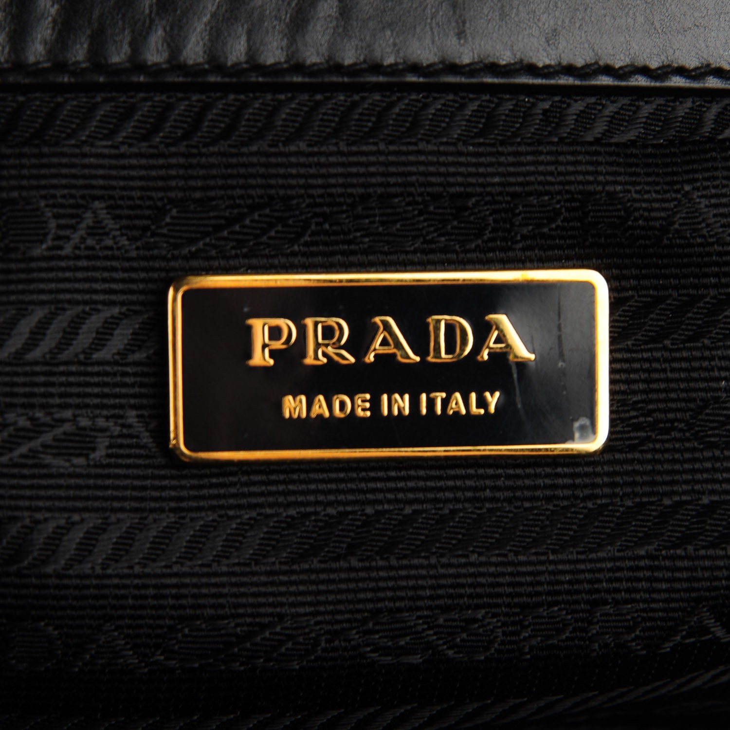 PRADA Box Print Logo Bowler Black 134308