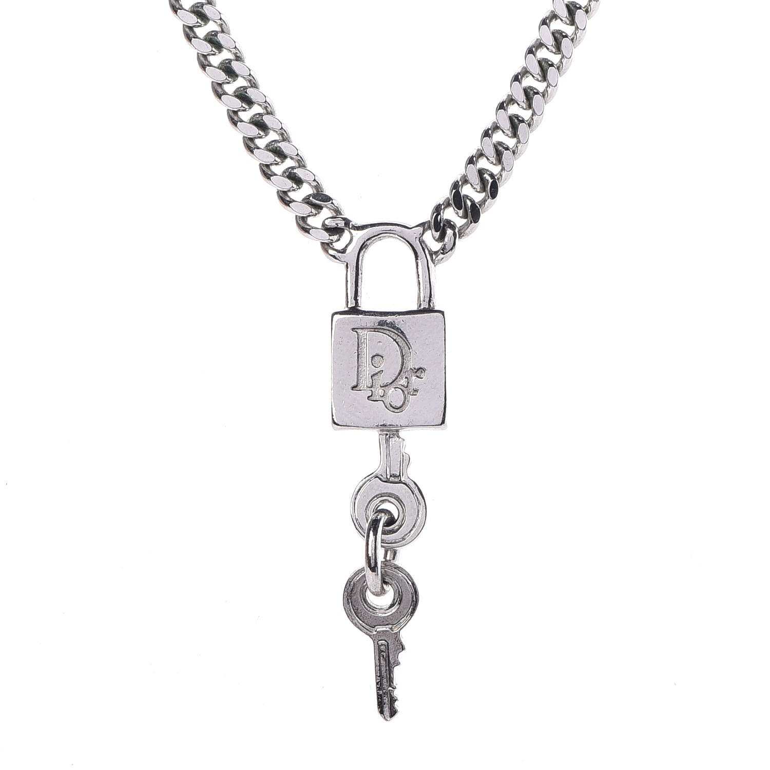 dior lock necklace