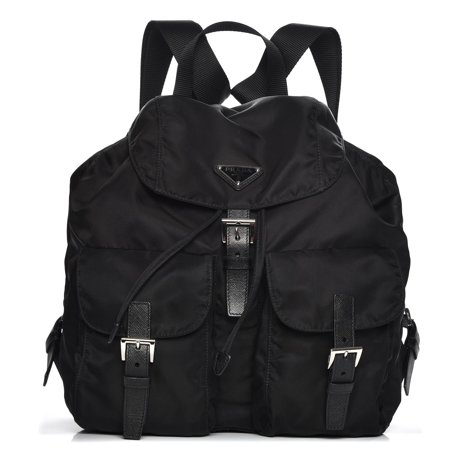PRADA Technical Nylon Saffiano Backpack Nero Black 281787