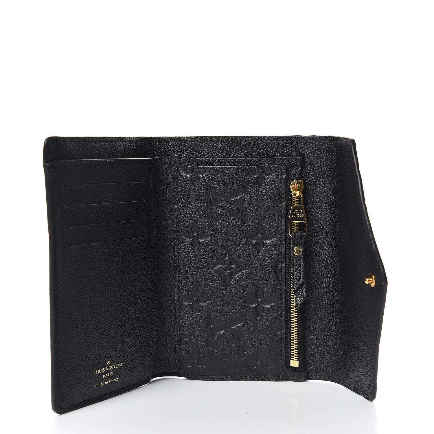 LOUIS VUITTON Empreinte Compact Curieuse Wallet Black 434800