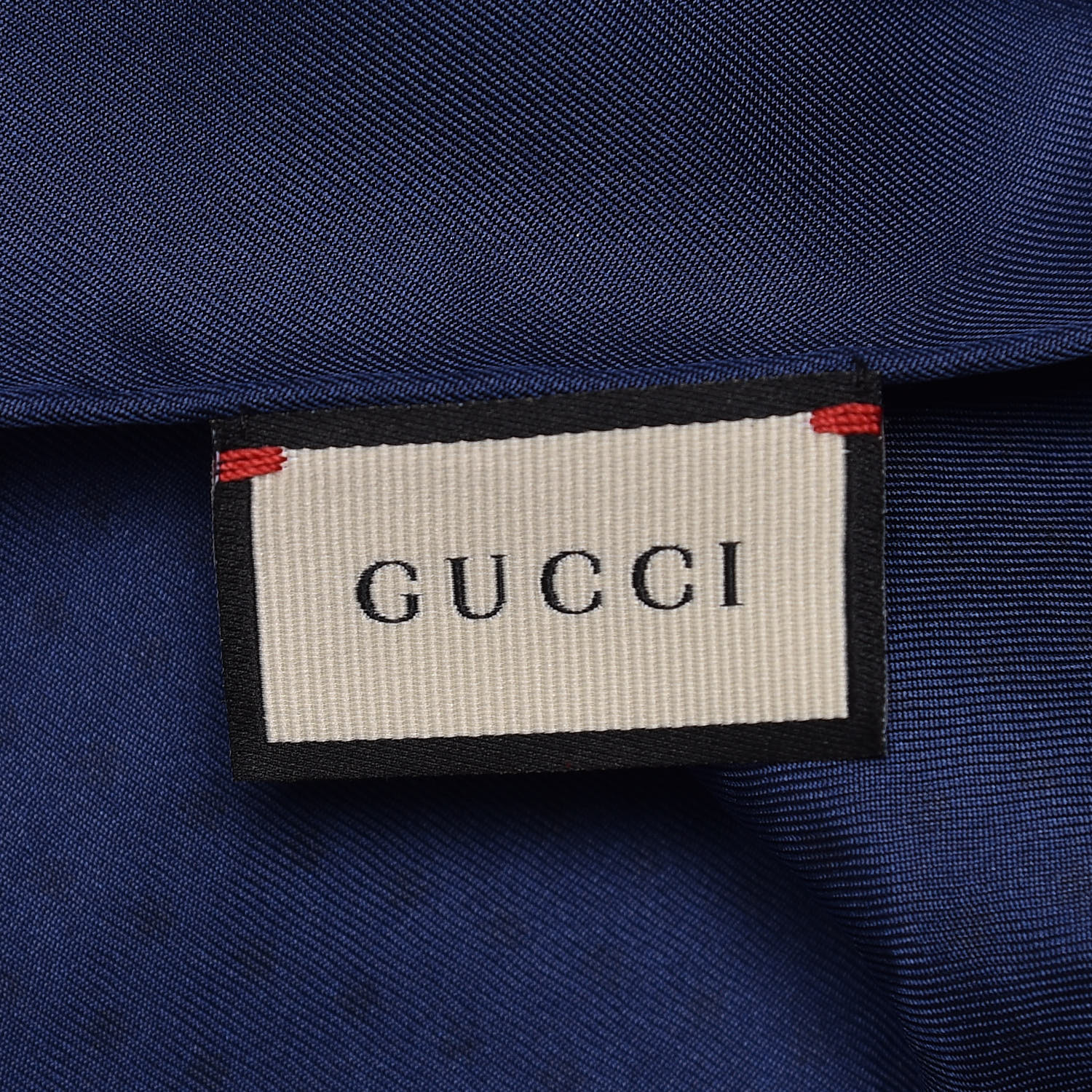 Gucci Silk Star Print Guccy Scarf Navy Gold Fashionphile