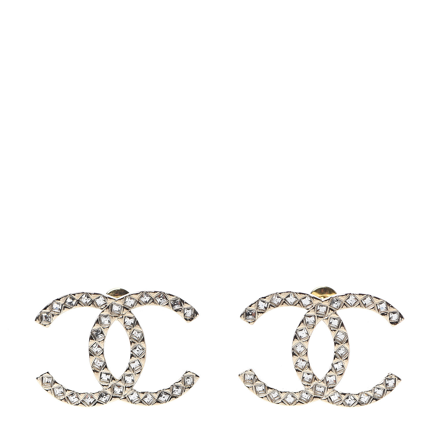 chanel large cc earrings