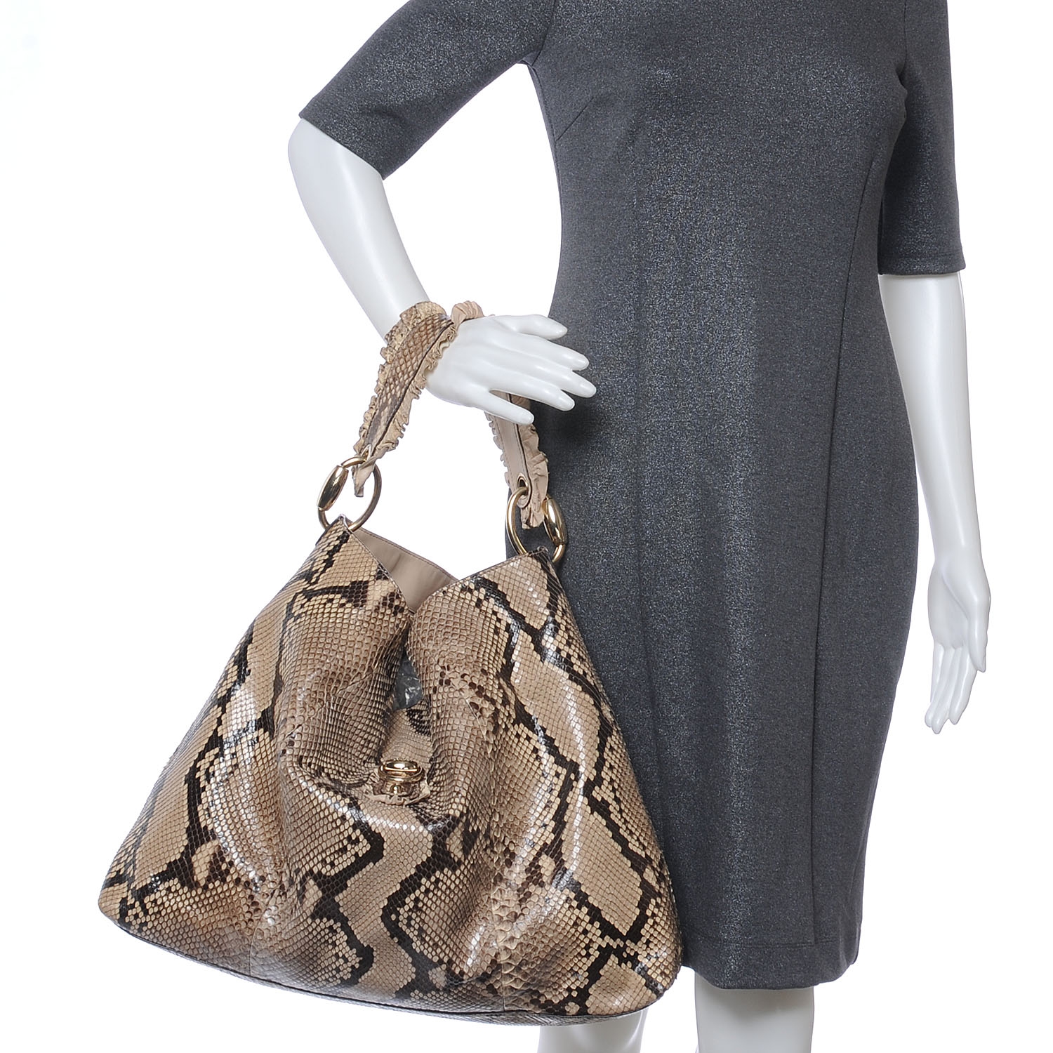 gucci python hobo bag