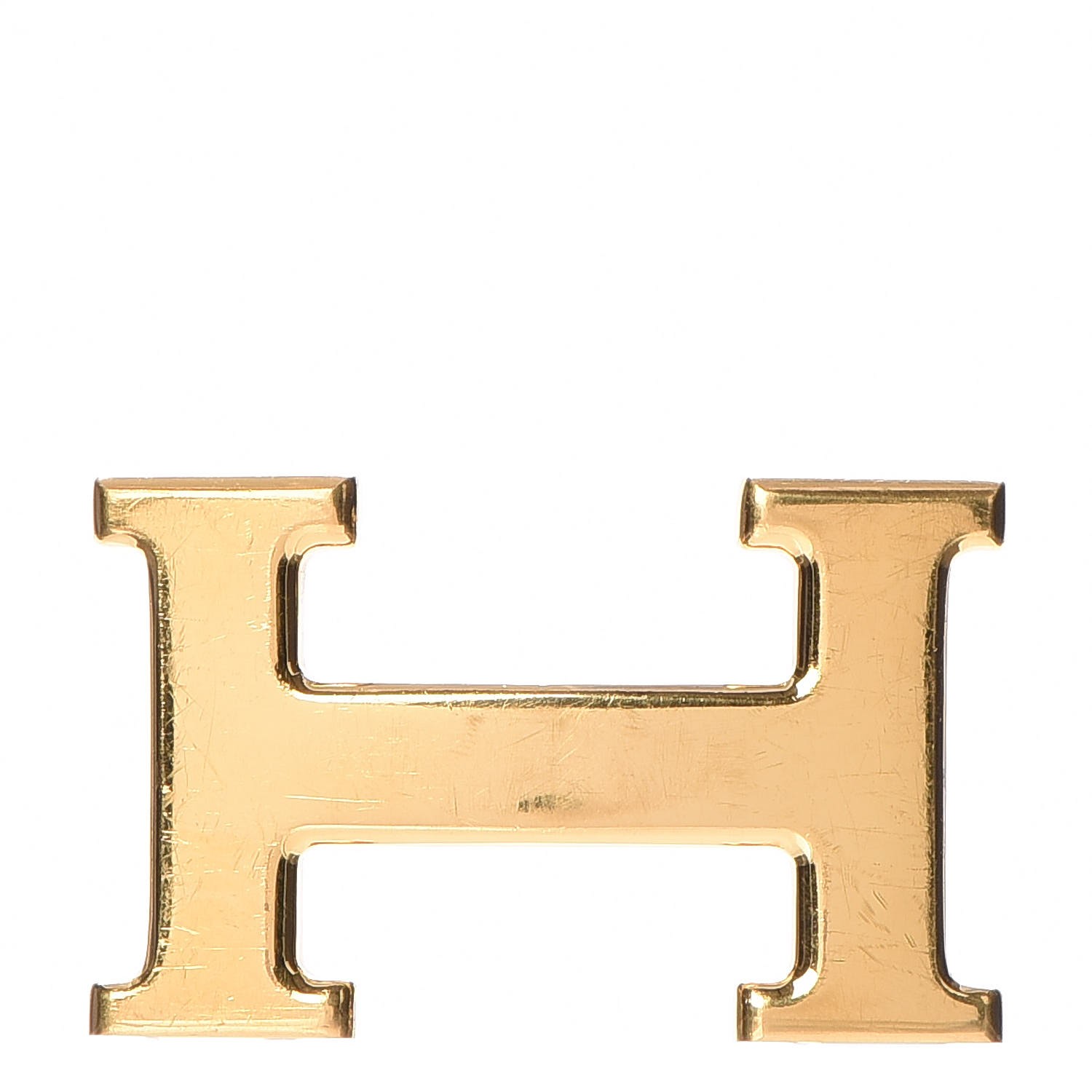 HERMES Polished 32mm H Belt Buckle Gold 261919