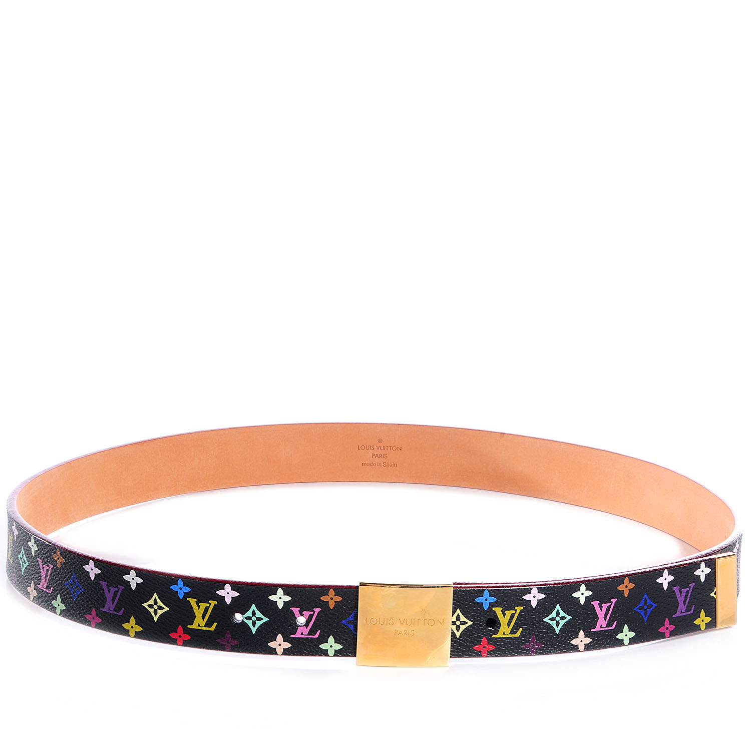 LOUIS VUITTON Monogram Belt Black 36 80779 | FASHIONPHILE