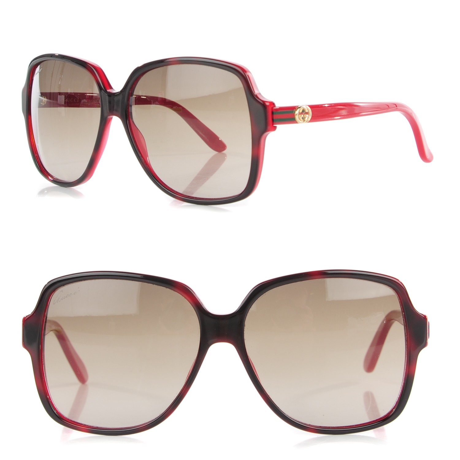 gucci red lens sunglasses