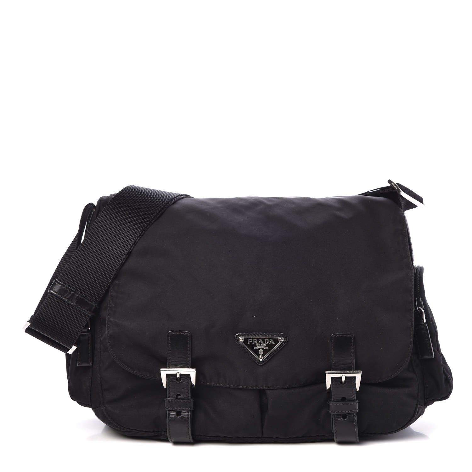 PRADA Nylon Vela Messenger Bag Black 306638