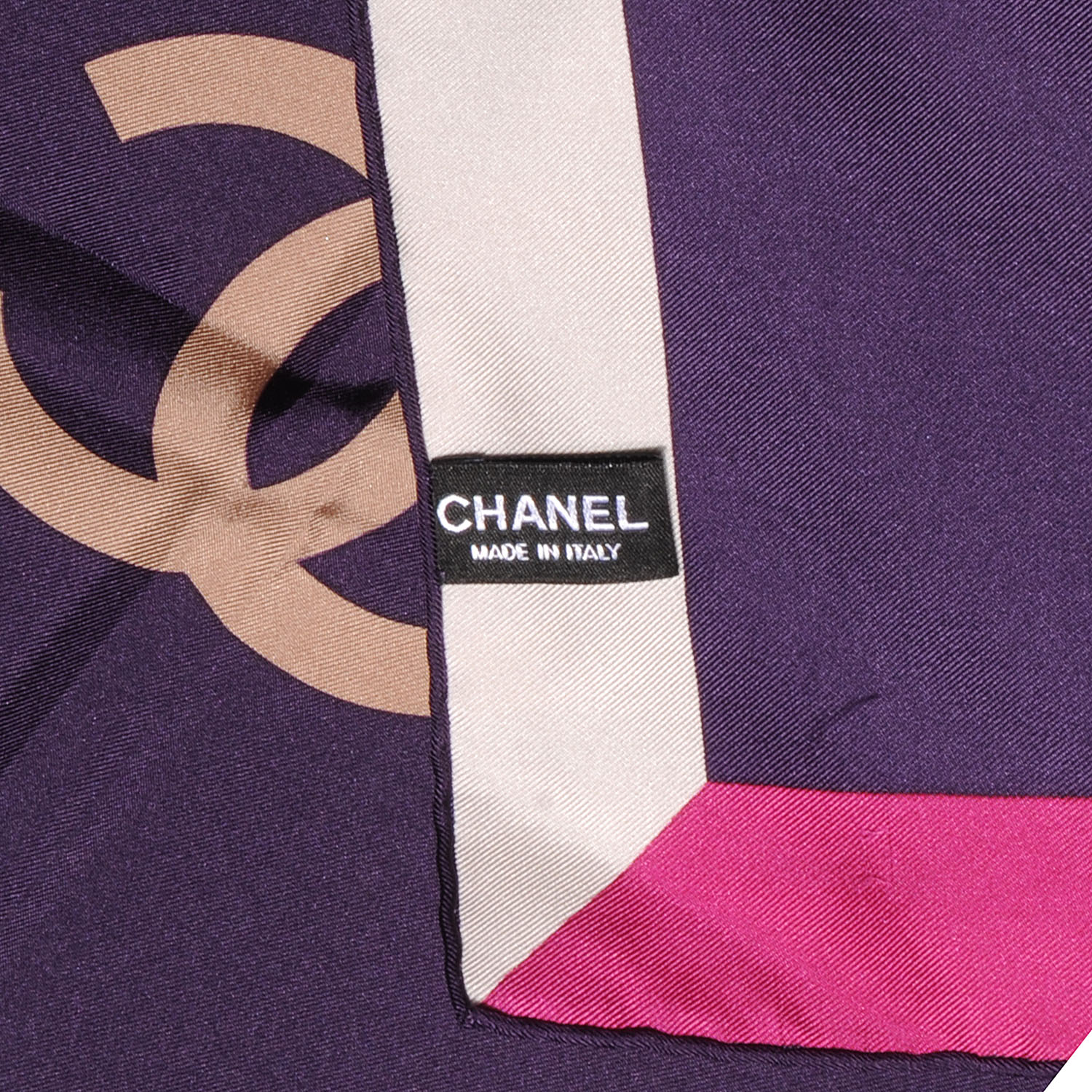 CHANEL Silk CC Logo Scarf Multicolor 53634