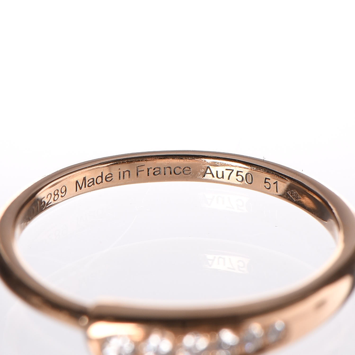 HERMES 18K Rose Gold Diamond Chaine d'Ancre Punk Ring 51 5.75 272411