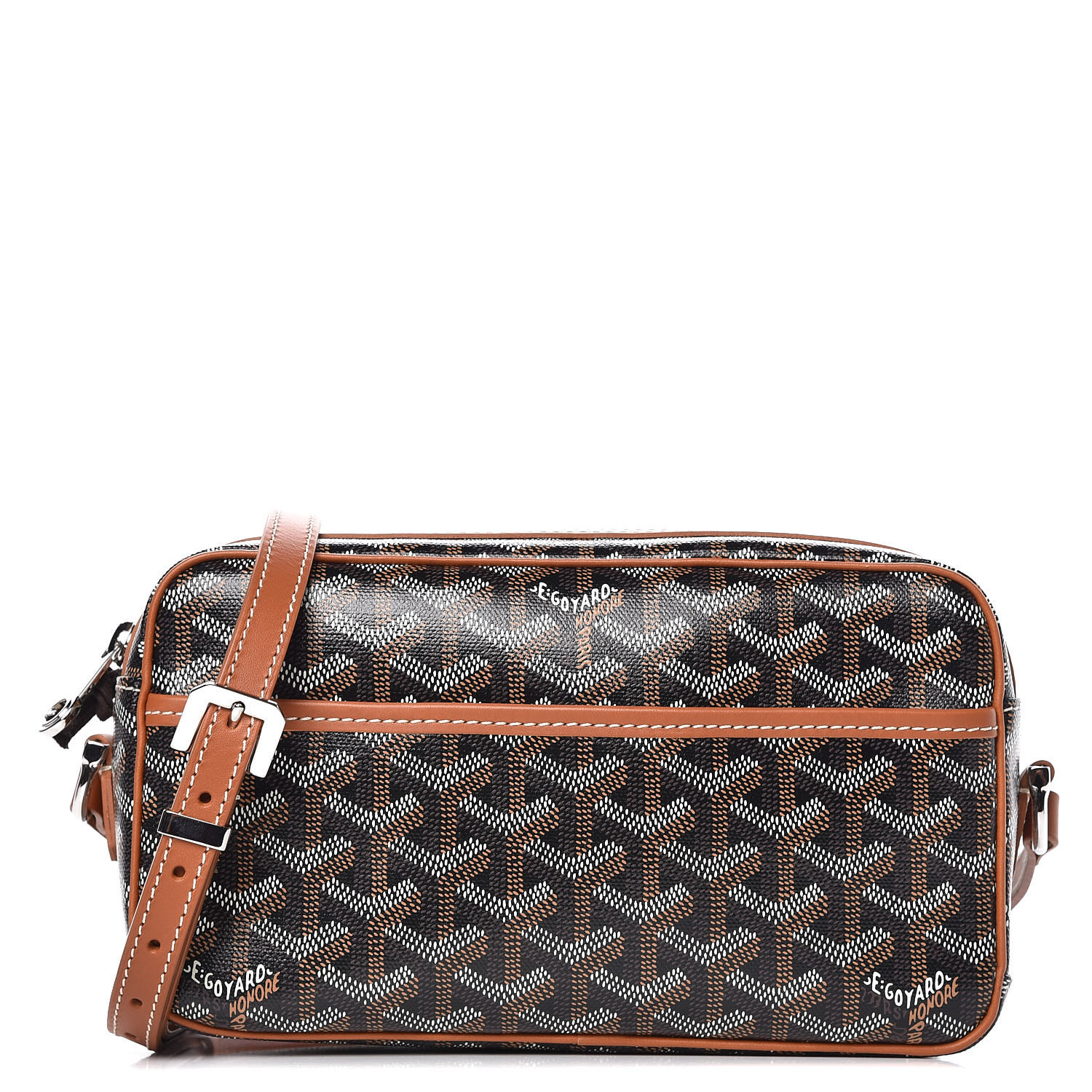 GOYARD Goyardine Amacapvert Crossbody Bag Black Gold 358310