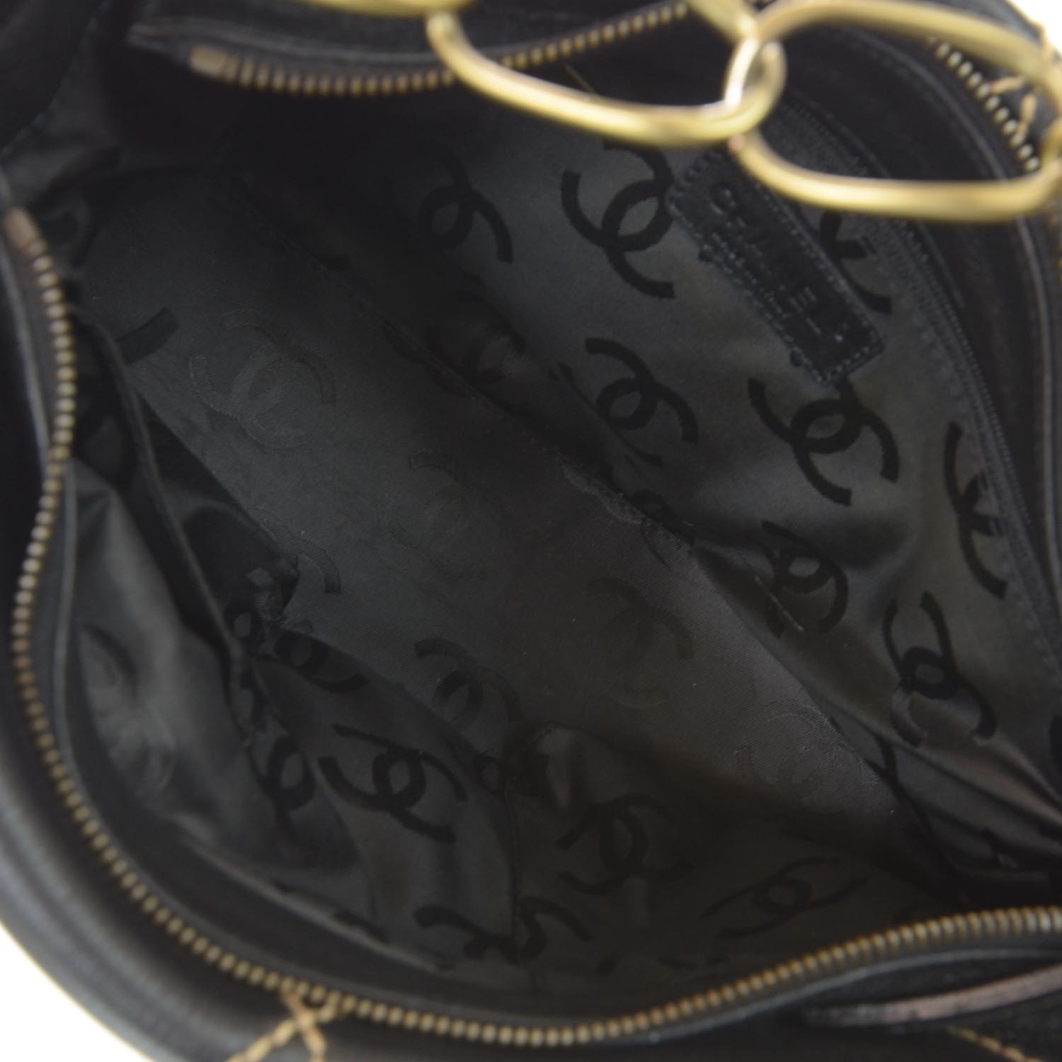 CHANEL Diamond Stitch Surpique Bag Black 36108