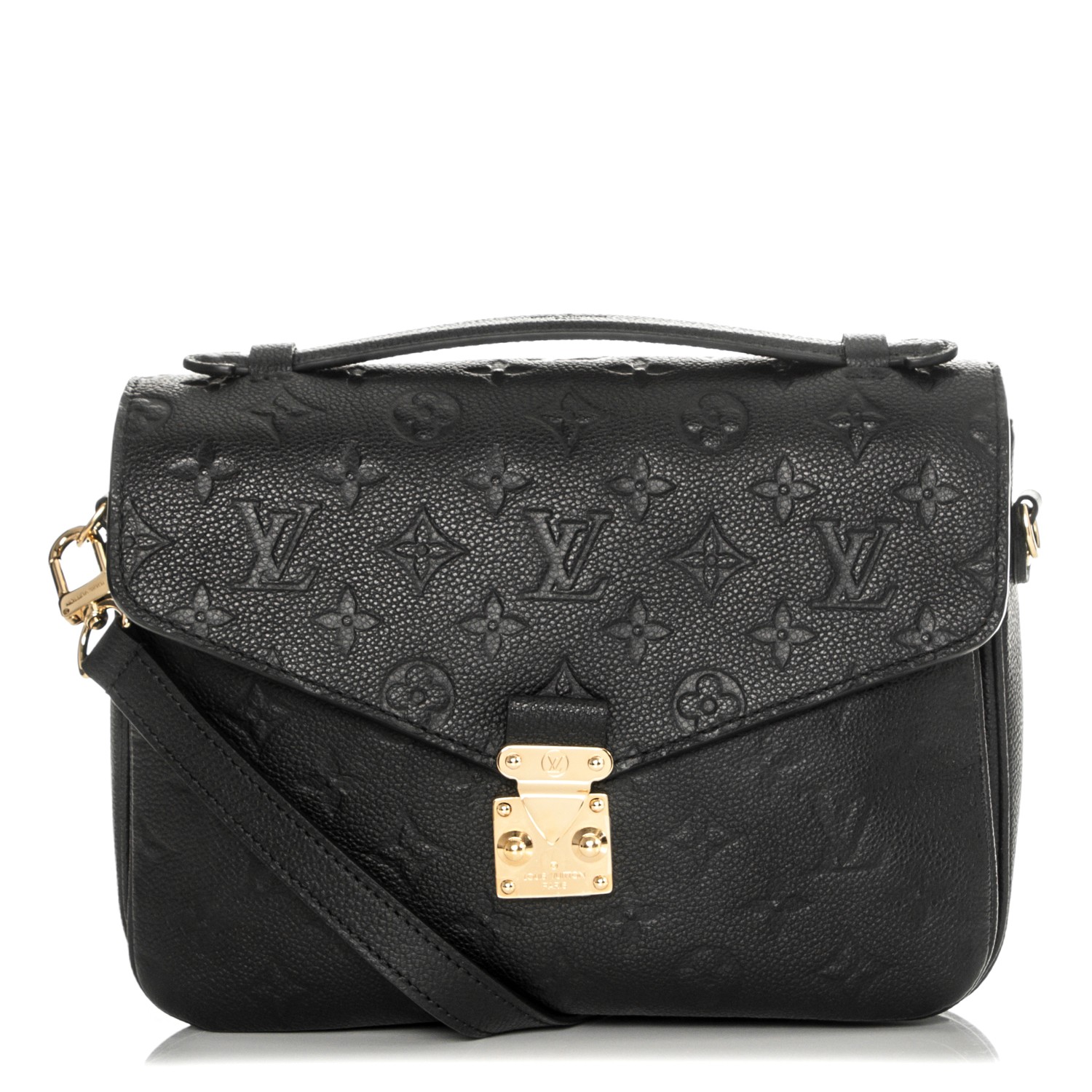 louis vuitton black gray diamier Monogram Pochette Metis sling