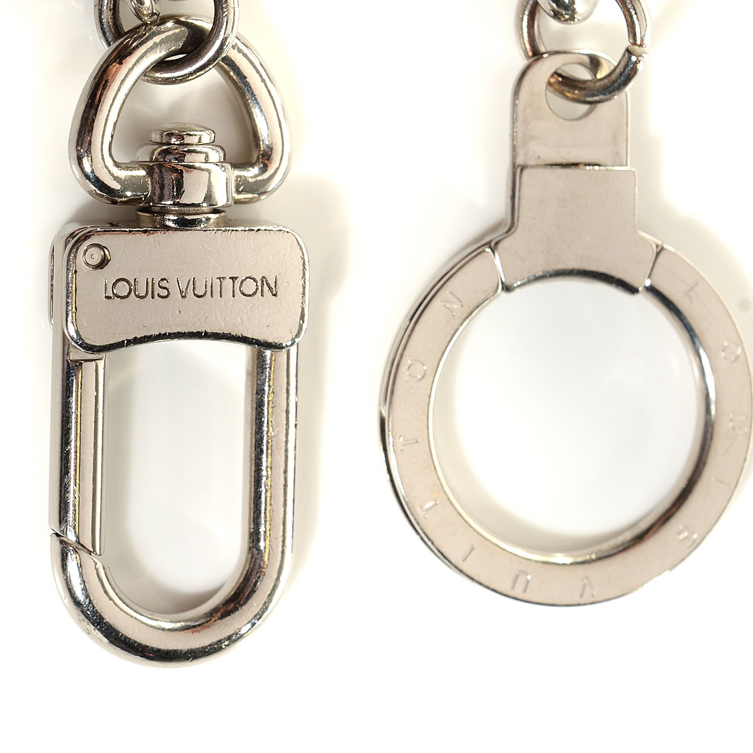 LOUIS VUITTON Mens XL Key Chain Silver 107061