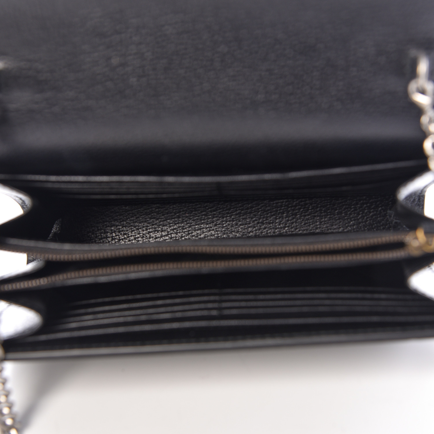 dionysus web stripe leather wallet on a chain