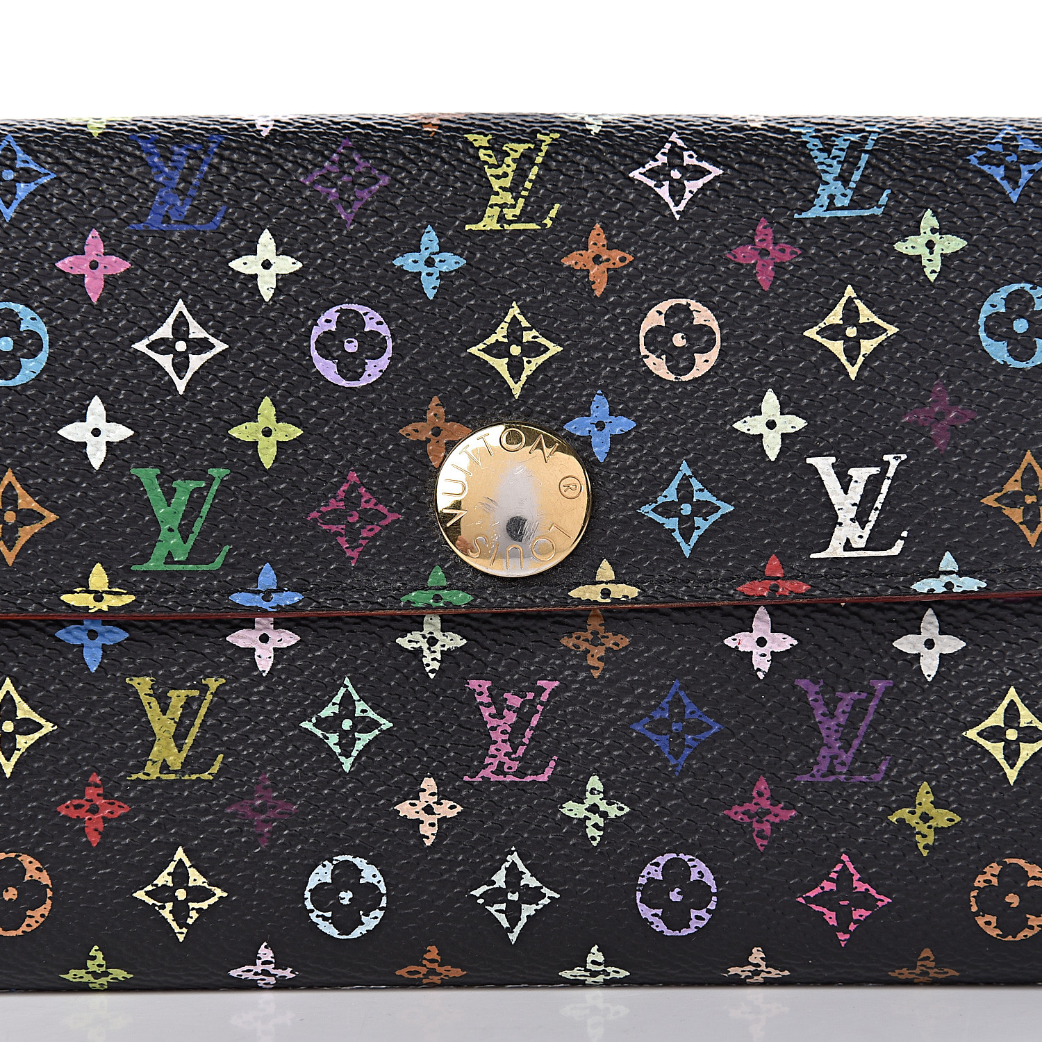 LOUIS VUITTON Multicolor Sarah Wallet Black 513692