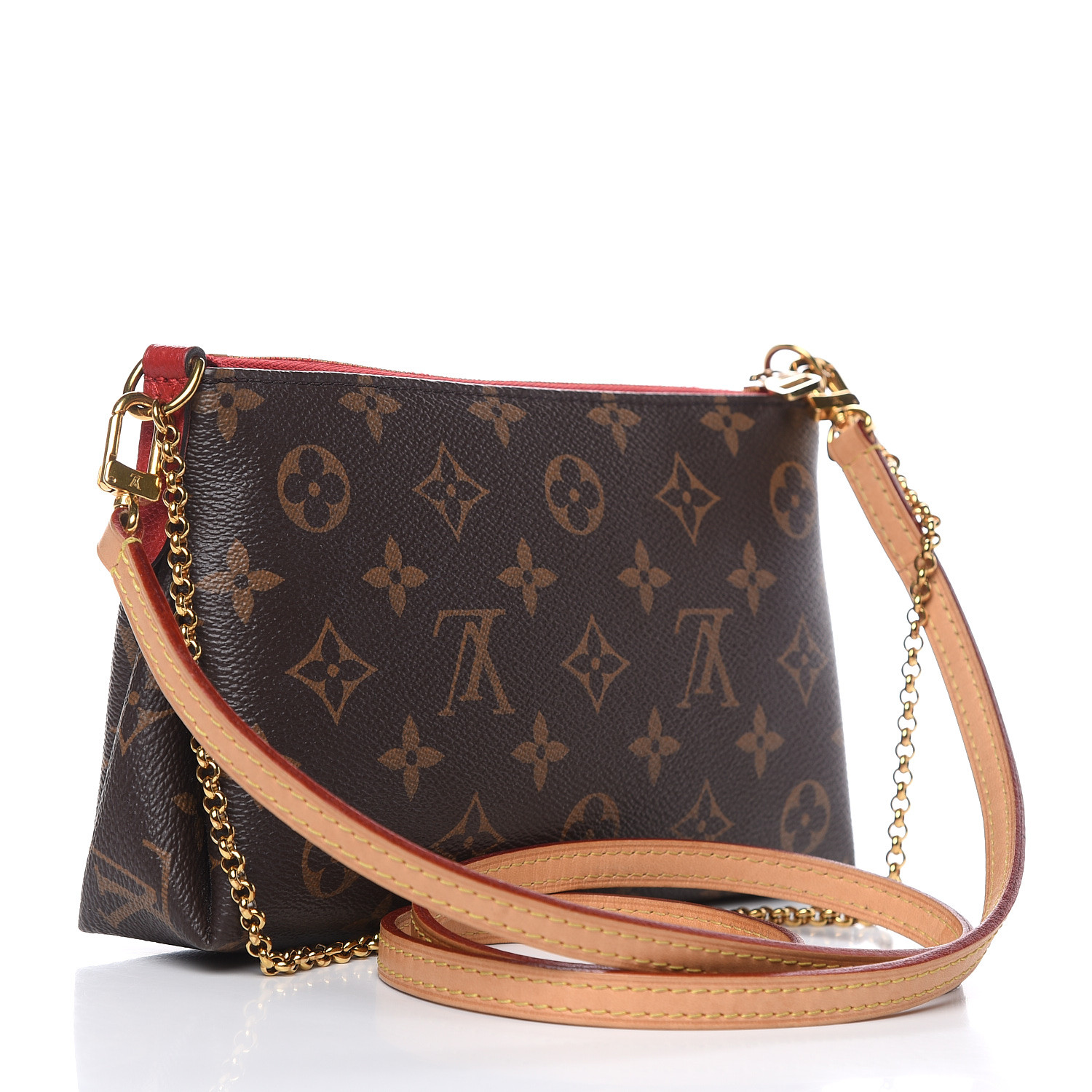 LOUIS VUITTON Monogram Pallas Clutch Cerise 485106