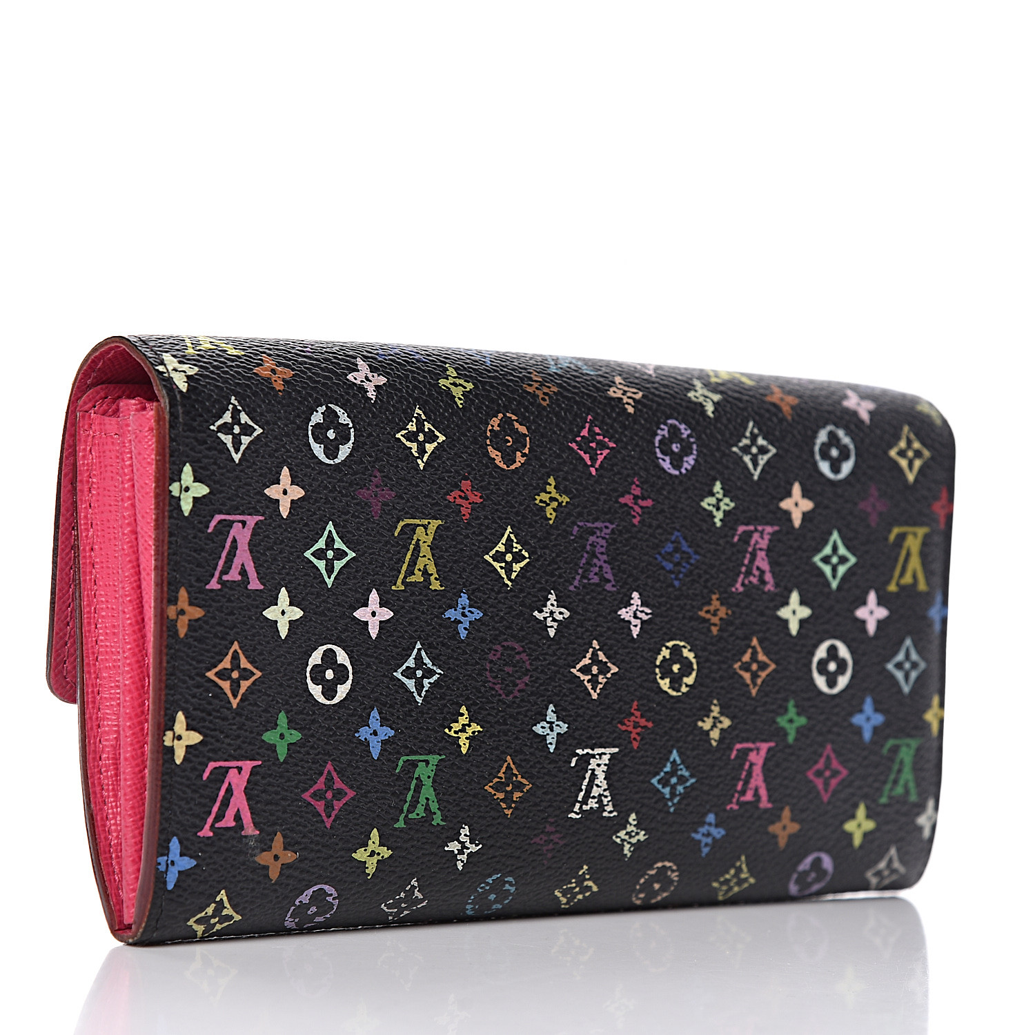 LOUIS VUITTON Multicolor Sarah Wallet Black Grenade 482654