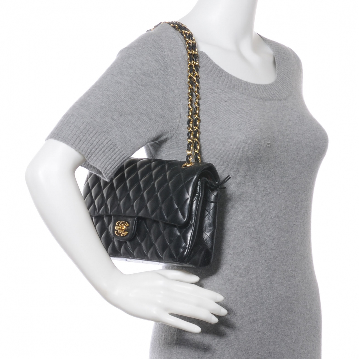 chanel medium double flap lambskin