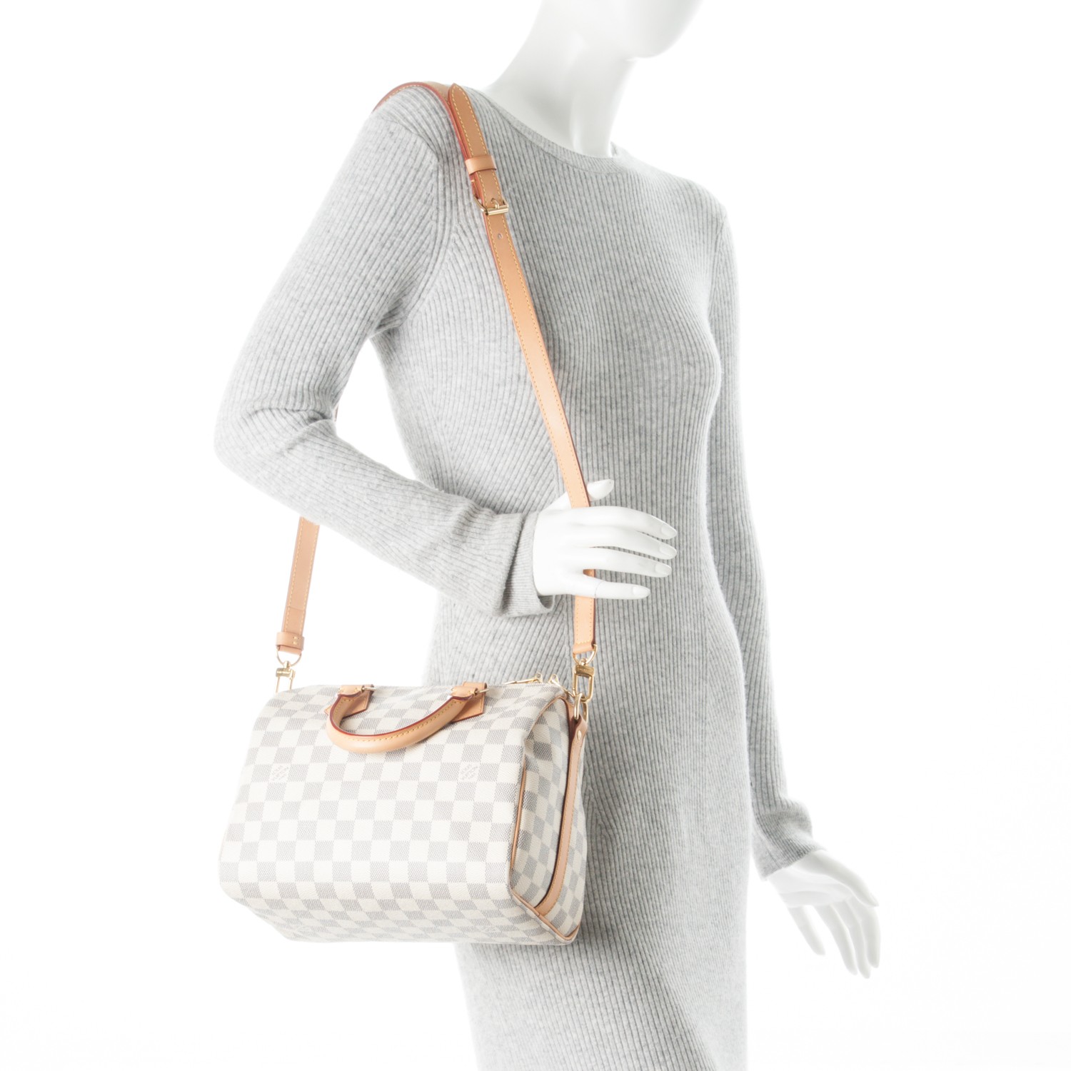 speedy bandouliere 25 azur LOUIS VUITTON Damier Azur Speedy Bandouliere 25 176714