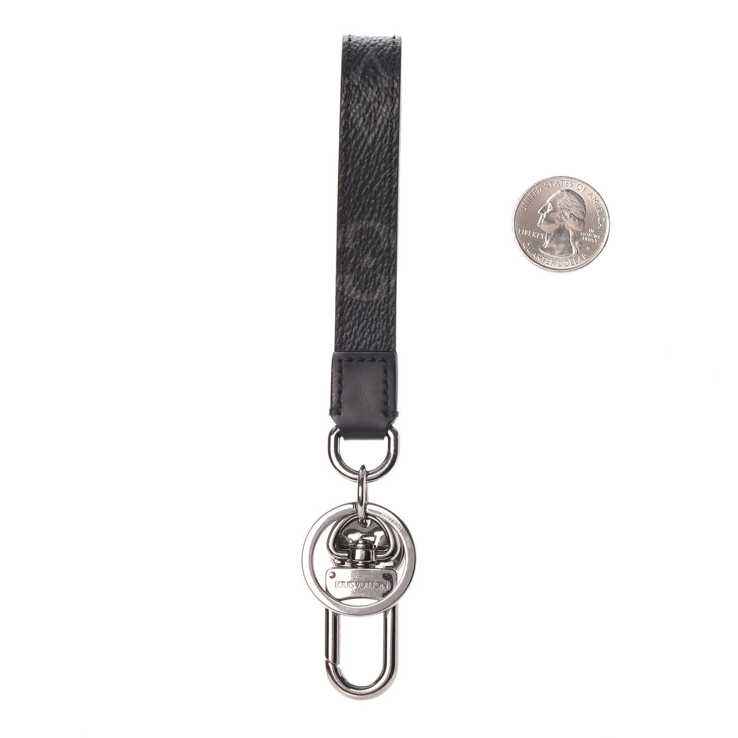 LOUIS VUITTON Monogram Eclipse Dragonne Bag Charm Key Holder 266564