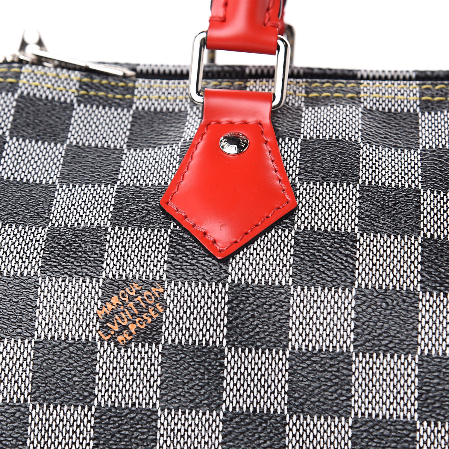 LOUIS VUITTON Damier Speedy Bandouliere 30 Black White 501079