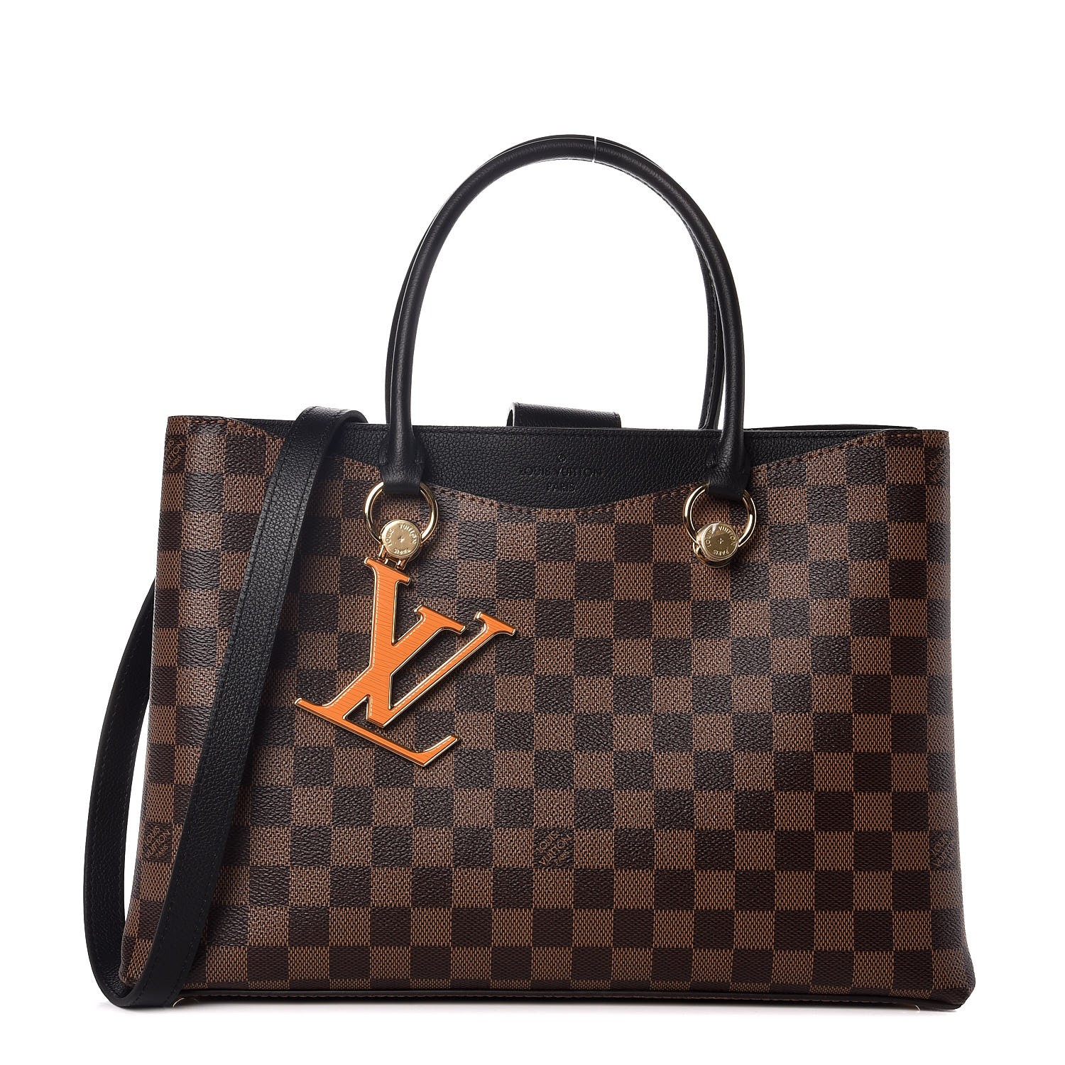 LOUIS VUITTON Damier Ebene LV Riverside Black 308149 | FASHIONPHILE