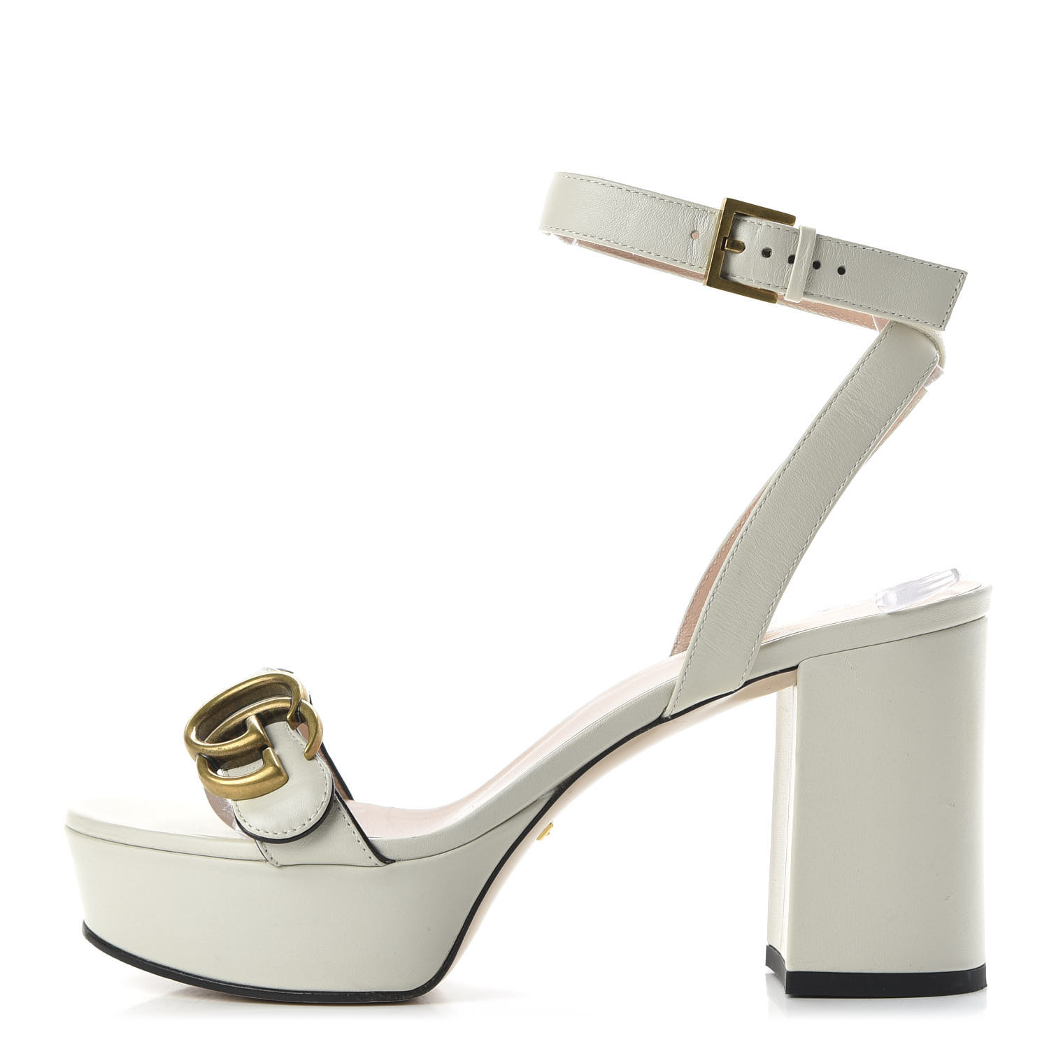 gucci platform sandals white