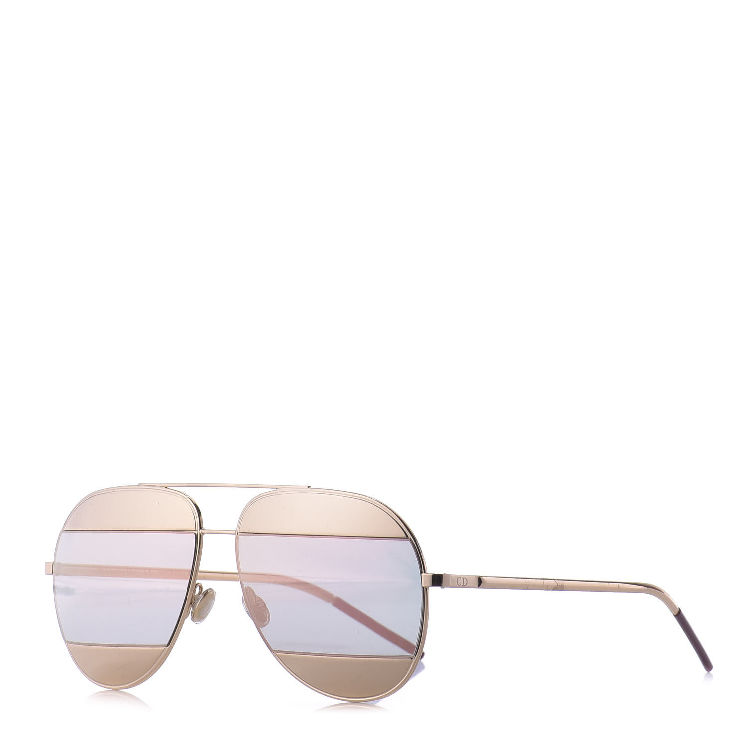 dior split sunglasses gold