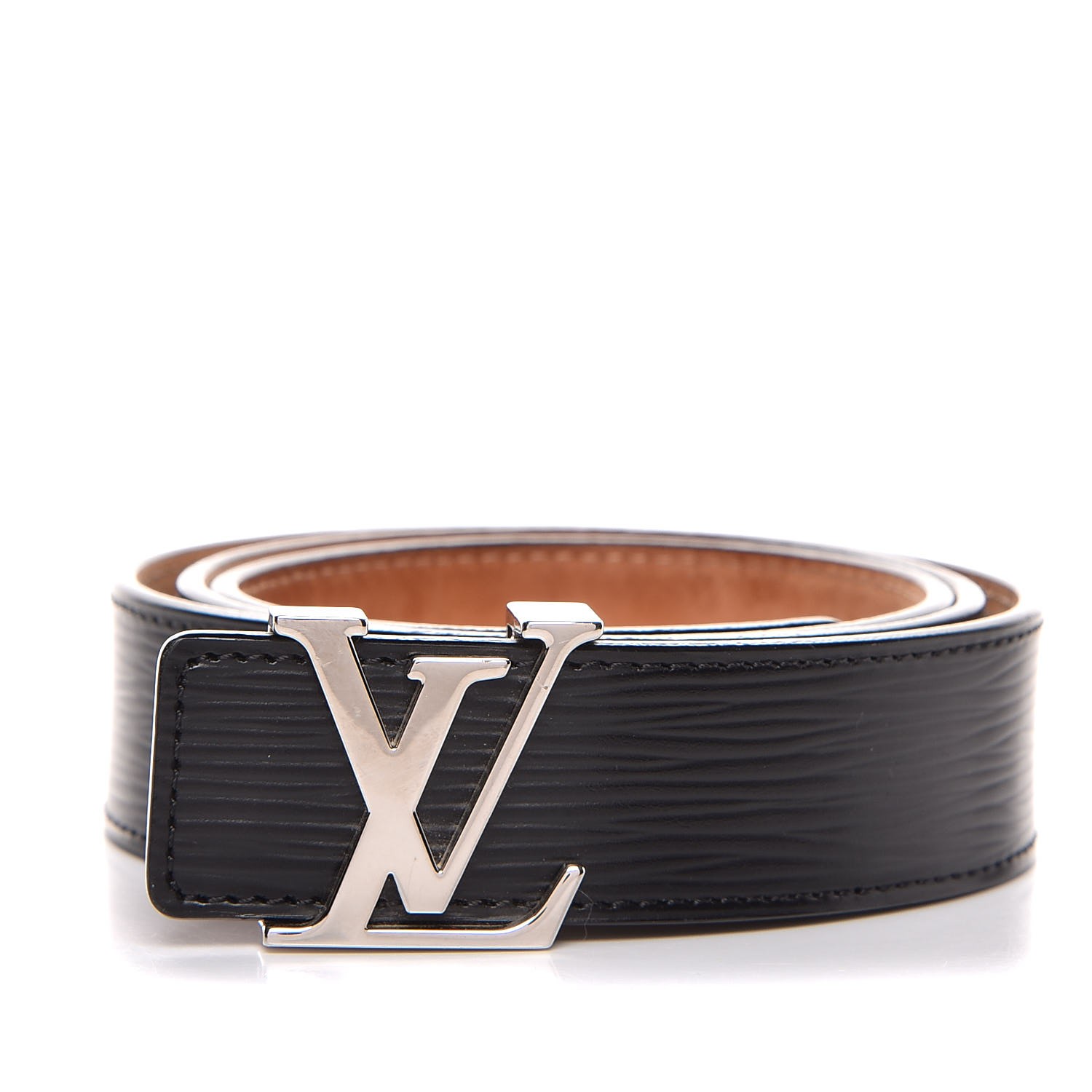 Louis Vuitton Noir Epi 'Twist 30mm' Belt 85 Black