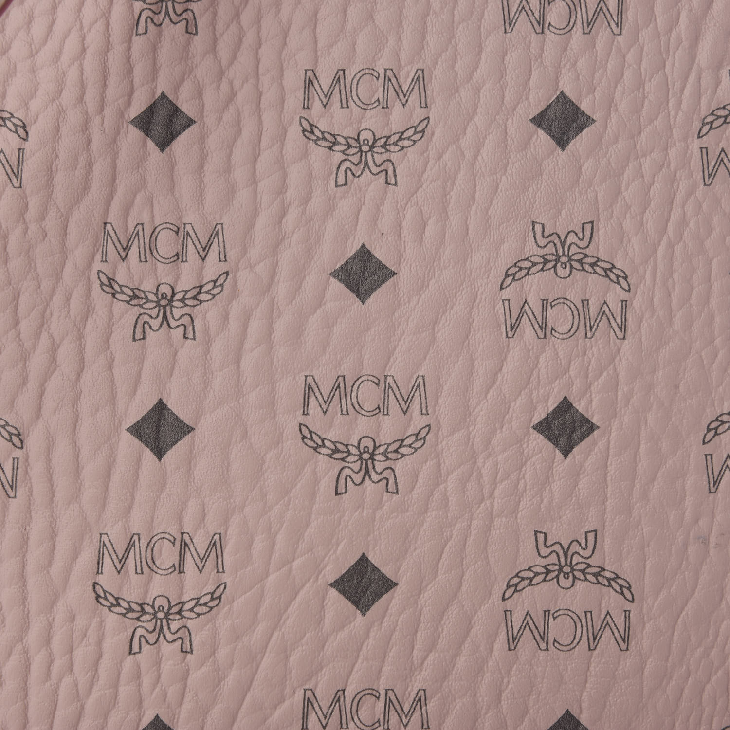 Mcm Visetos Liz Shopper Tote Pouch Powder Pink Fashionphile
