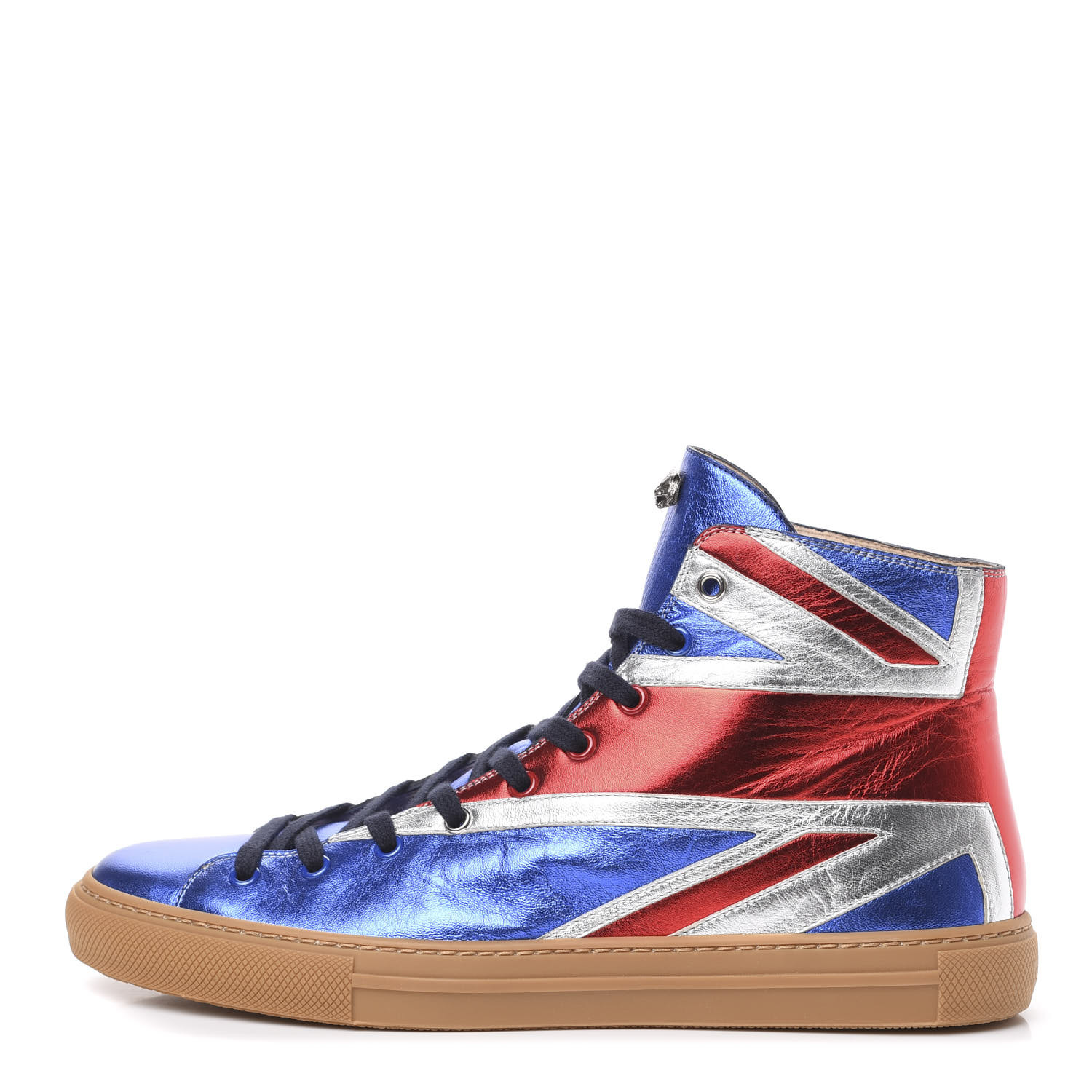 shiny high top sneakers