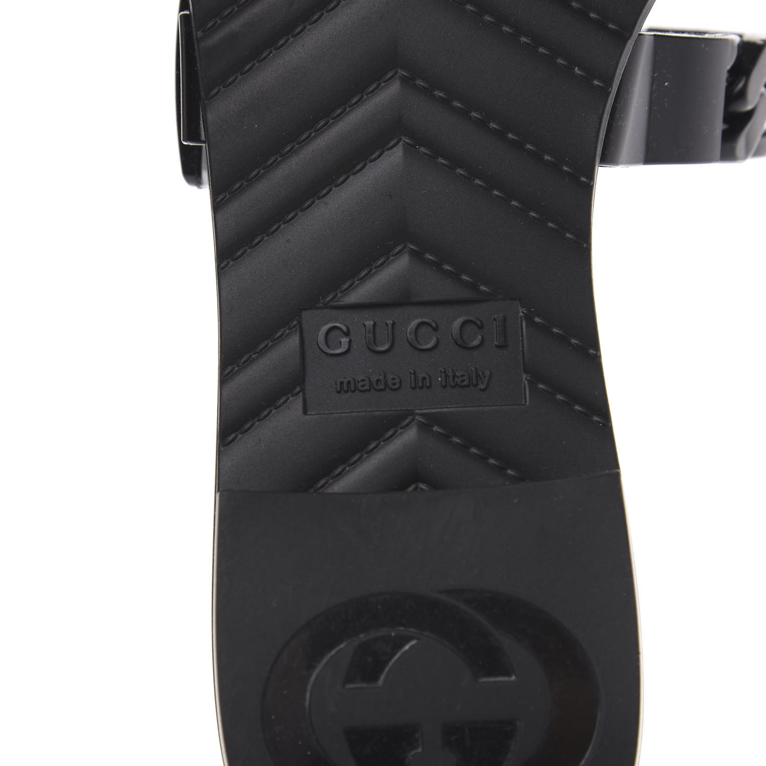 gucci rubber slides women's sale