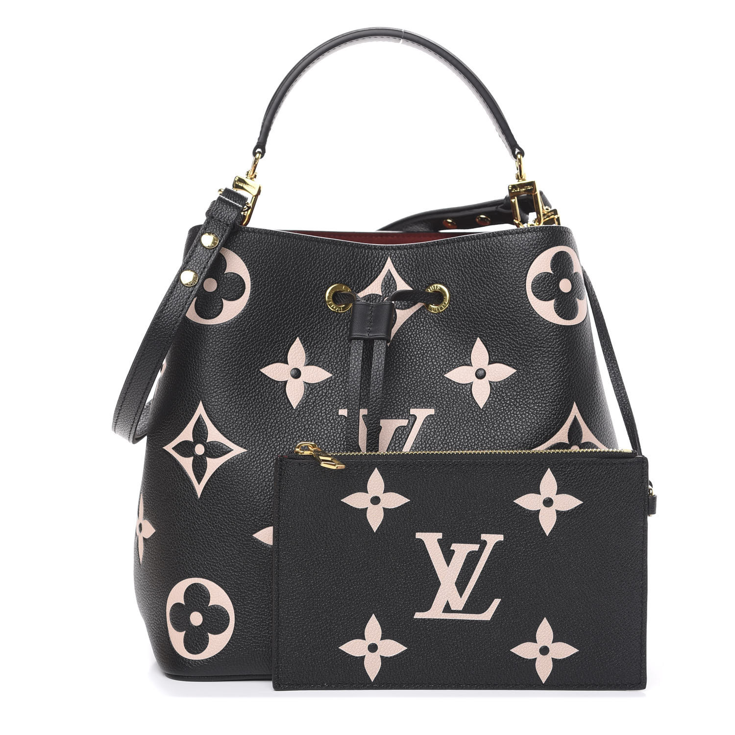 LOUIS VUITTON Empreinte Monogram Giant Neonoe MM Black Creme 583056