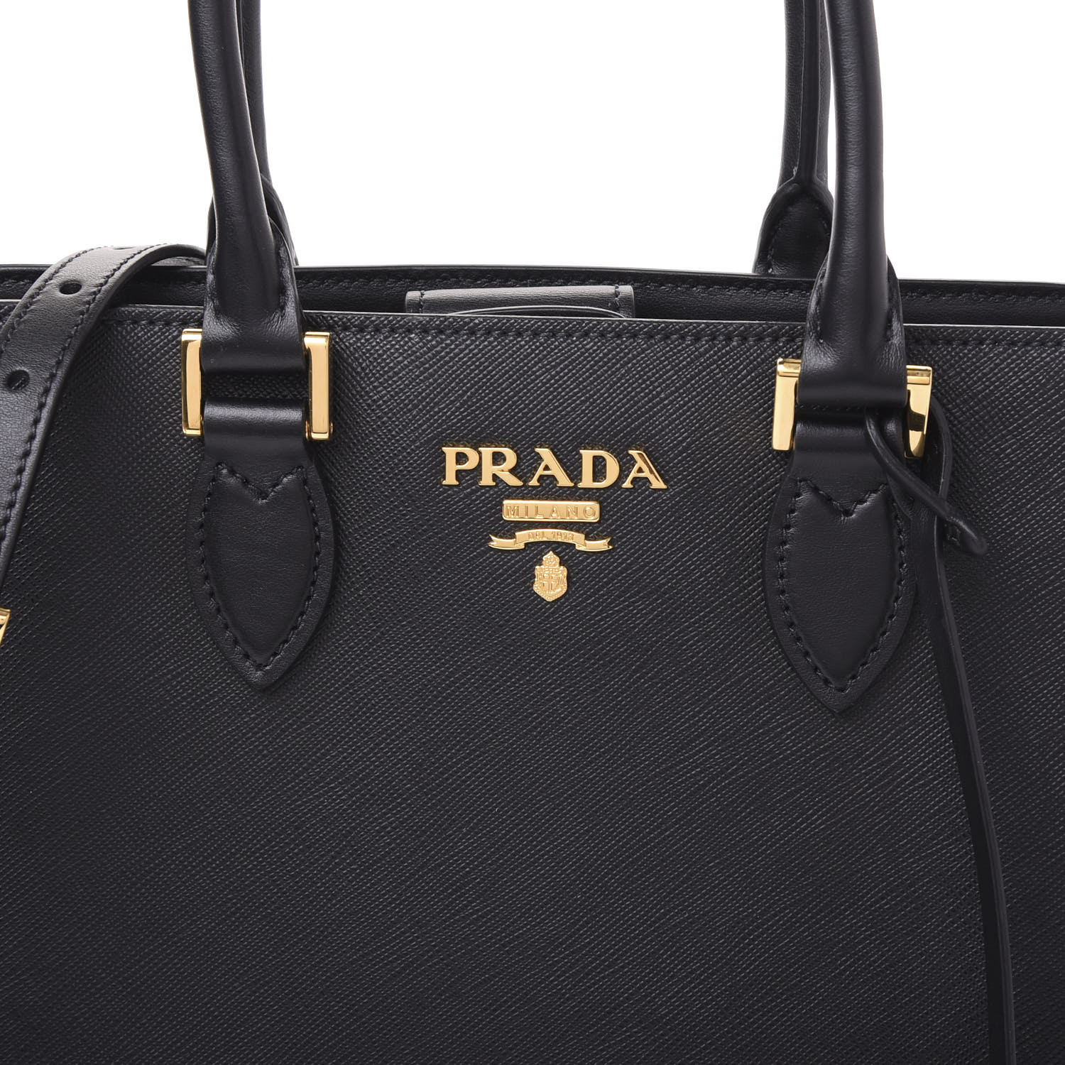 PRADA Saffiano Soft Calfskin Tote Black 584294 | FASHIONPHILE