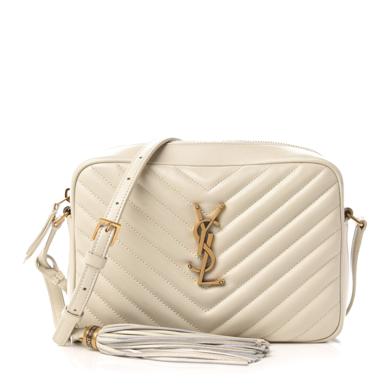 ysl lou camera bag white