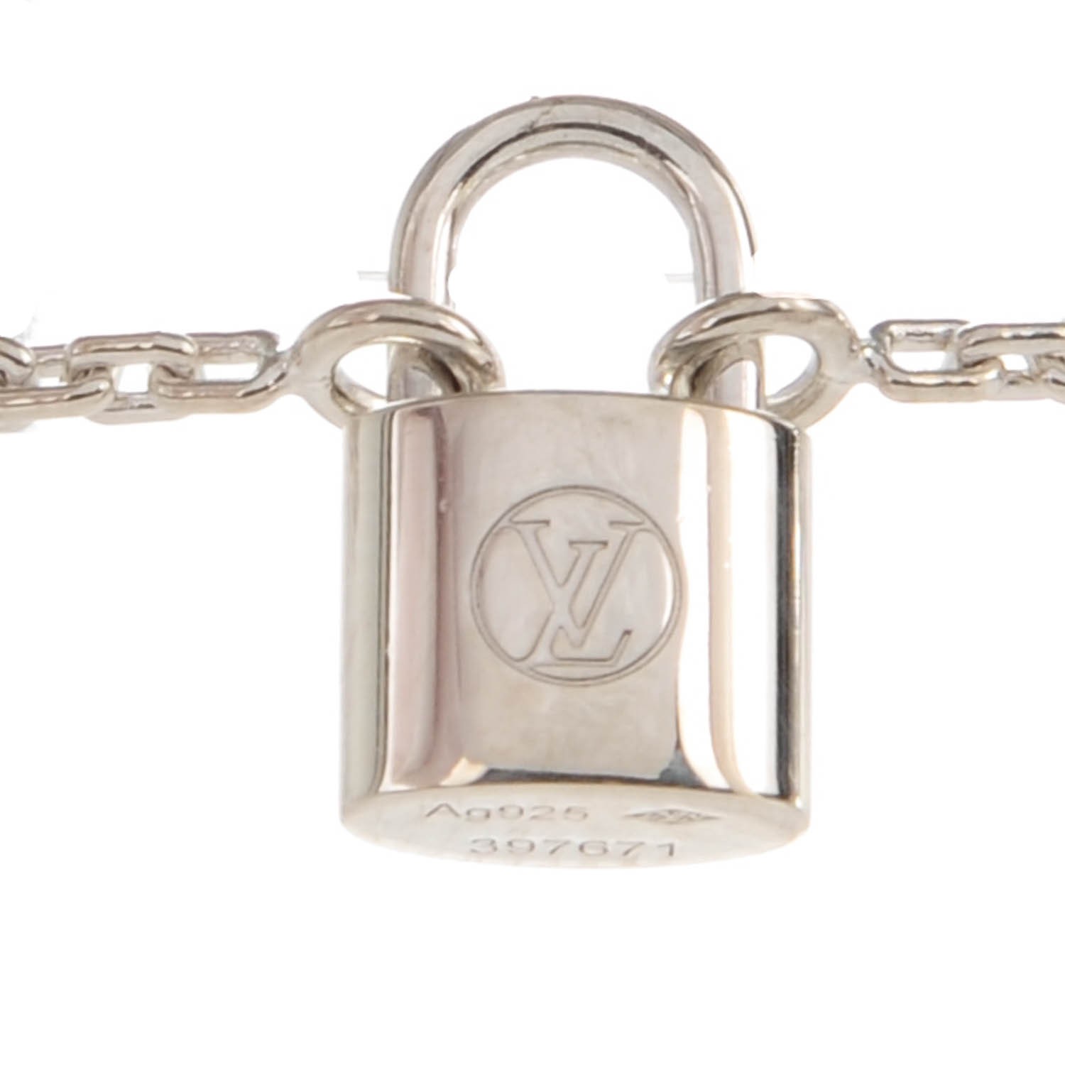 LOUIS VUITTON Sterling Silver Lockit Bracelet 151387