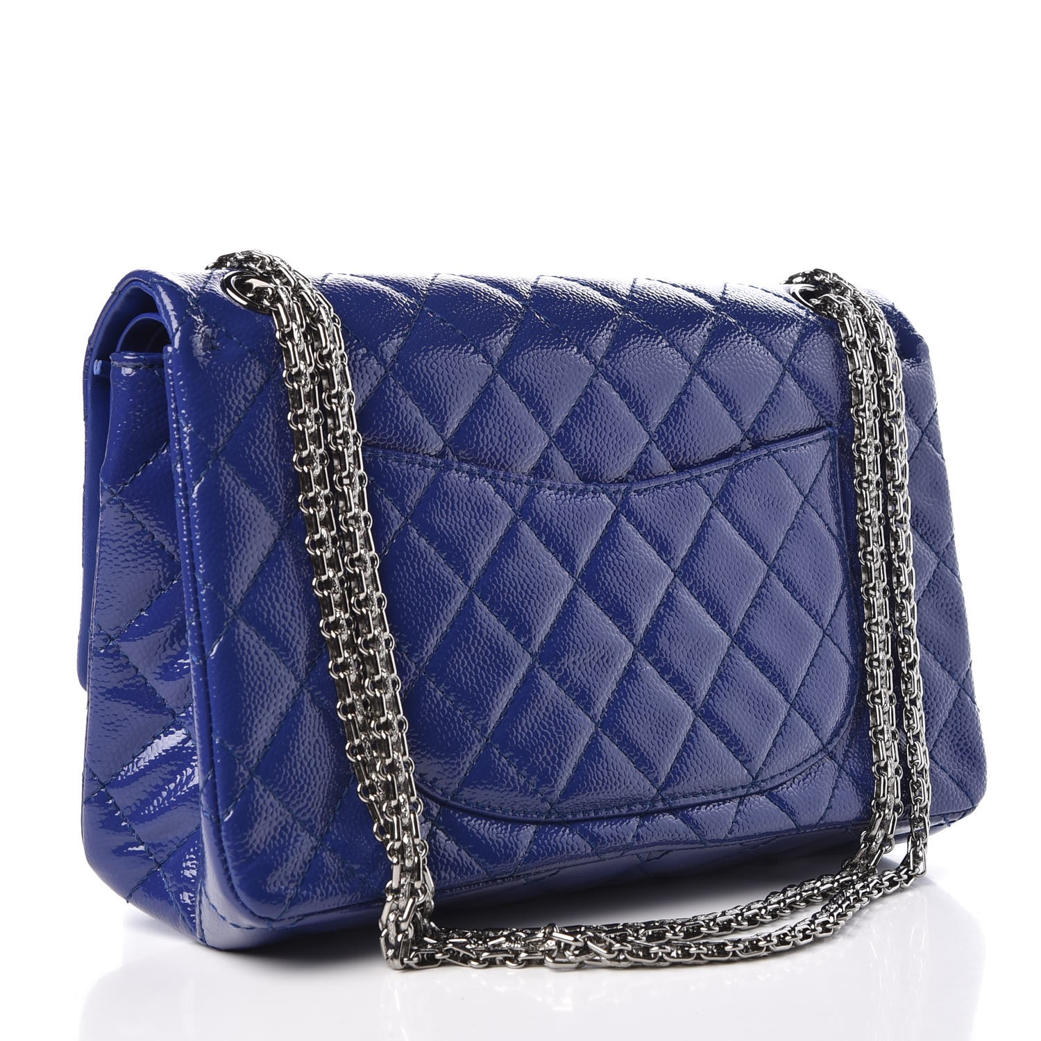 CHANEL Patent Caviar Quilted 2.55 Reissue 226 Flap Blue 323187